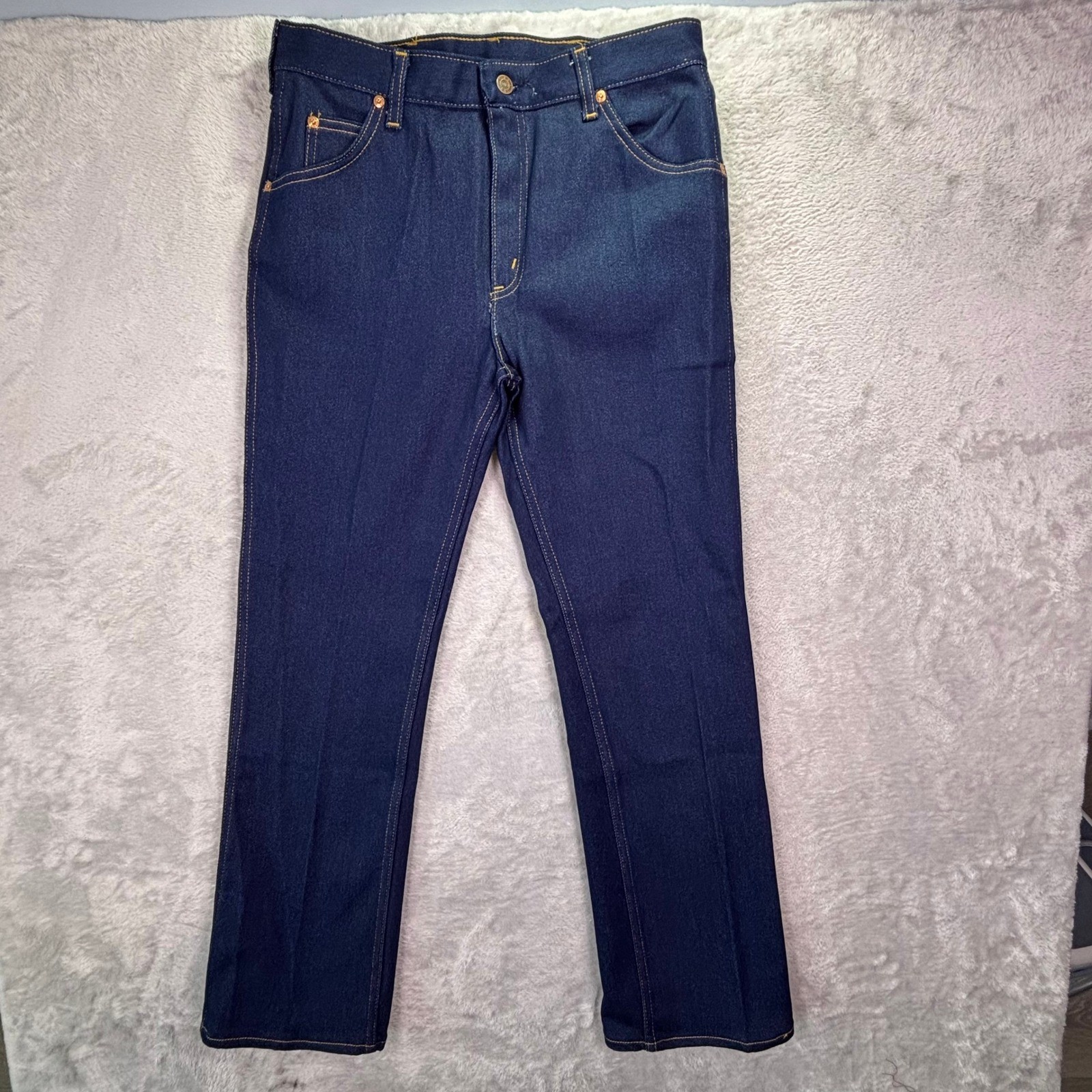 NWT Vintage Roebucks Mens Jeans 32x32 Dark Indigo Bootcut Stretch Deadstock