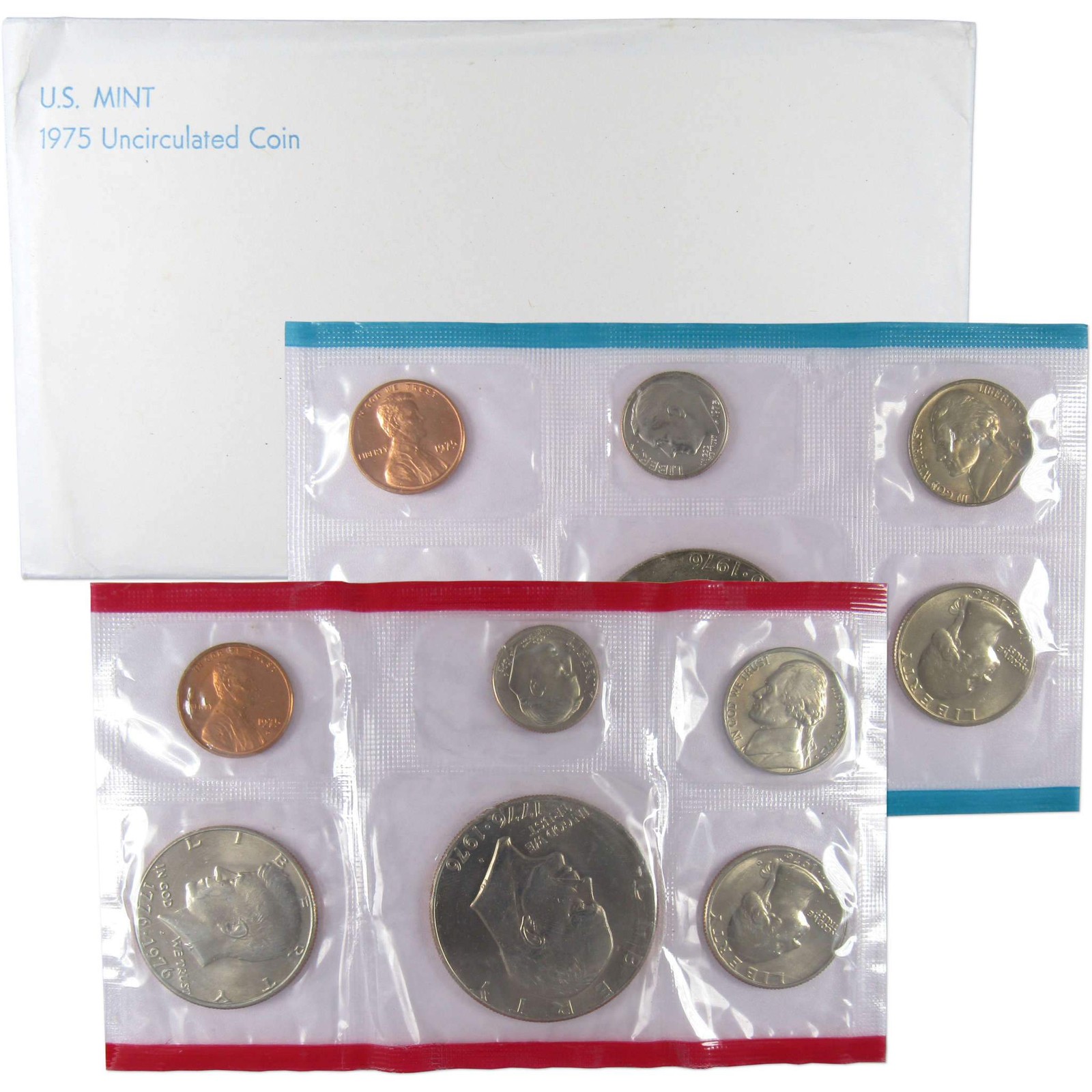1975 Uncirculated Coin Set U.S Mint Original Government Packaging OGP 1975 Uncirculated Coin Set U.S Mint Original Government Packaging OGP