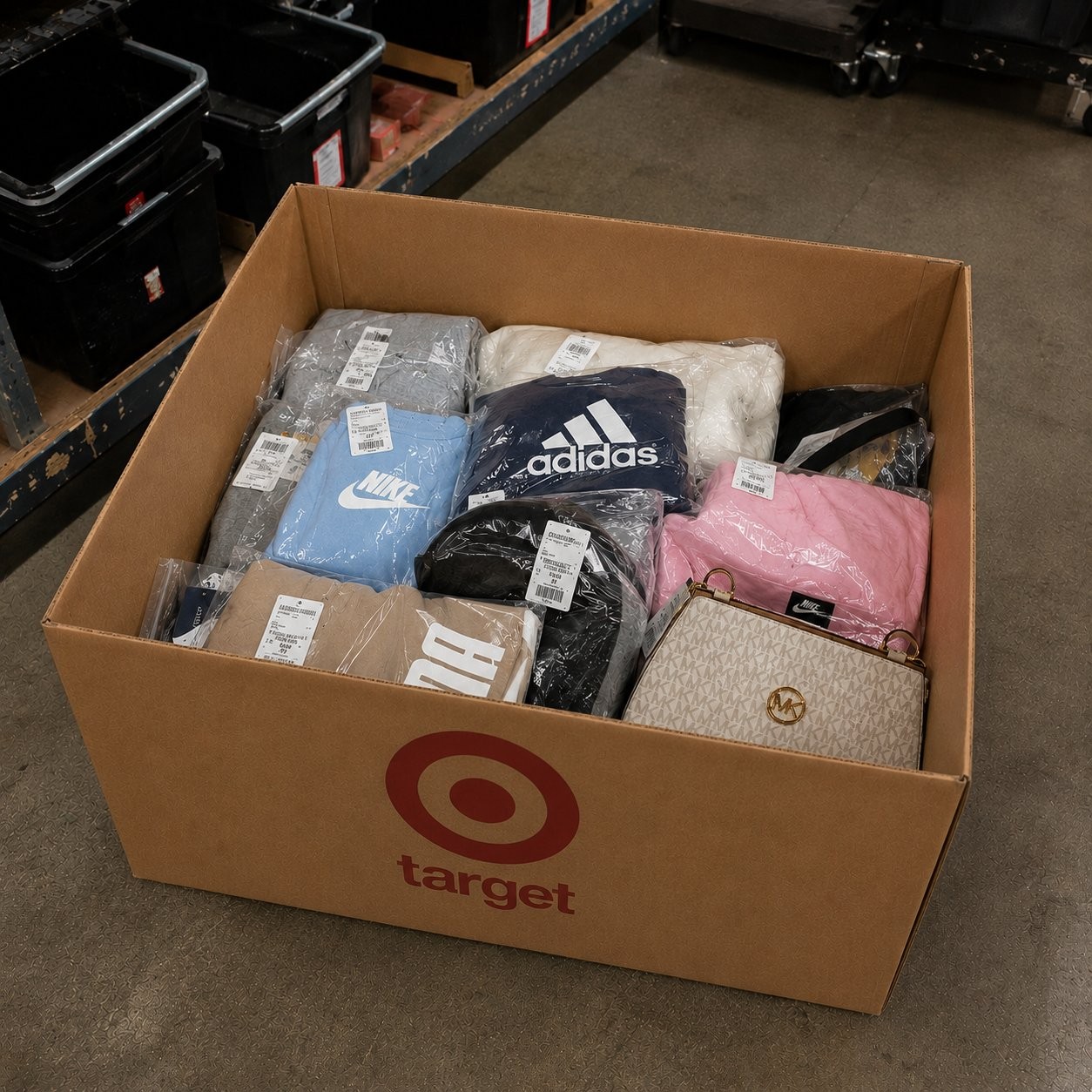 mixed lots liquidation lot clothing & accessories shelf pulls retail box