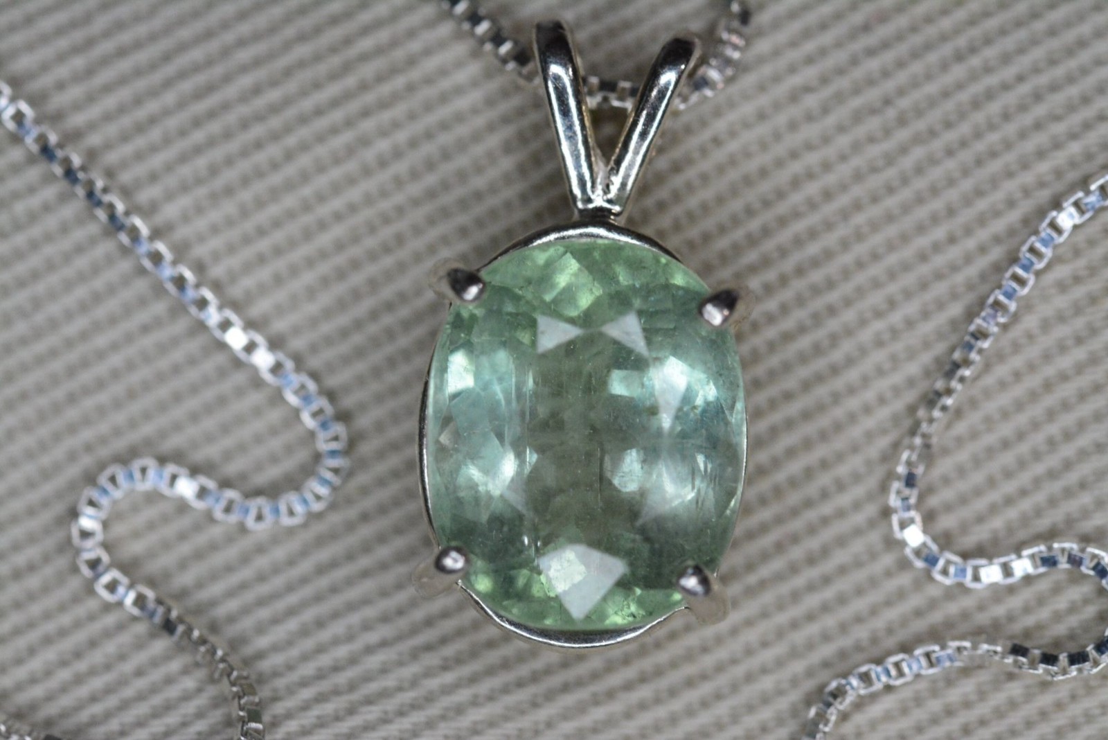 Certified Green Tourmaline Necklace 5.59ct Pendant Sterling Silver Natural TO101
