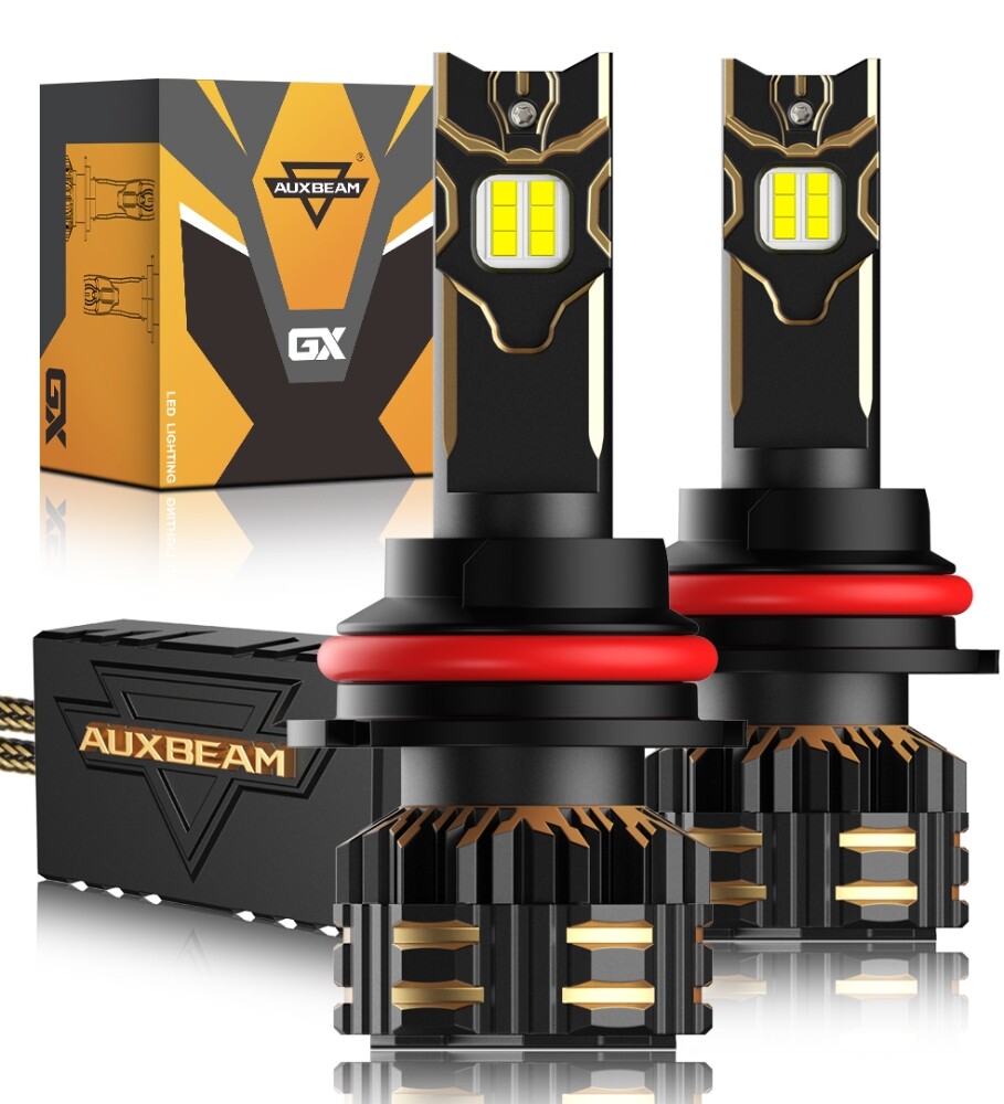 AUXBEAM GX 9007 HB5 LED Headlight Bulbs Kit High Low Beam 6500K Extremely Bright
