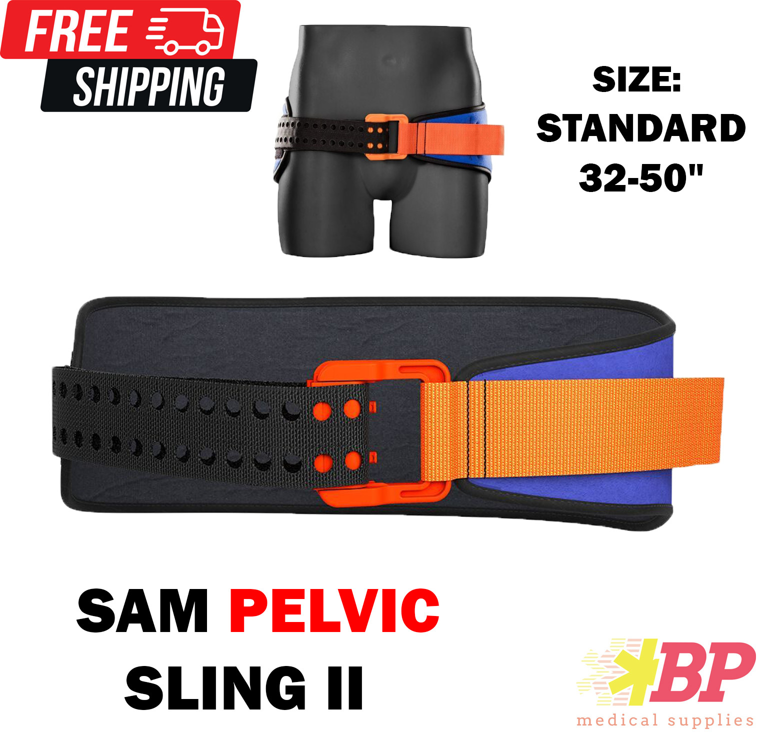 SAM Pelvic Sling II Orange/Blue - Standard 32-50\ SAM Pelvic Sling II Orange/Blue - Standard 32-50\