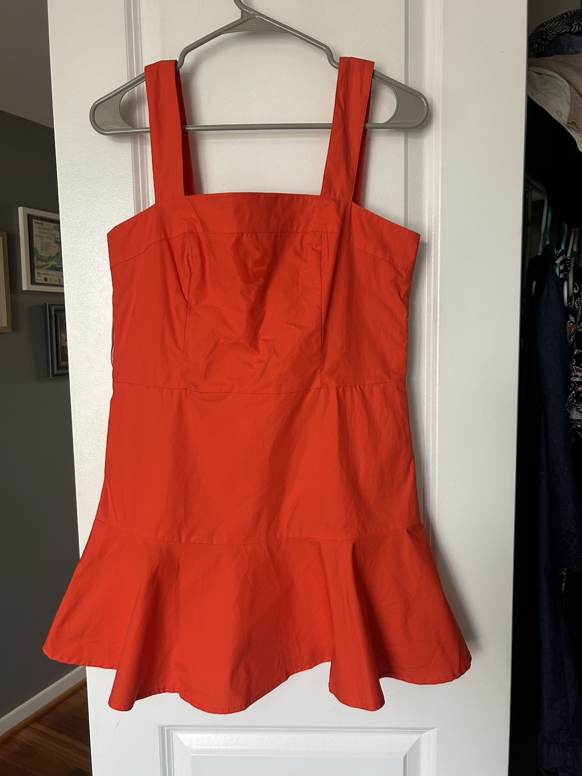 NWT Sincerely Ours Orange Summer Tank Mini Dress Lined Size Medium Festival