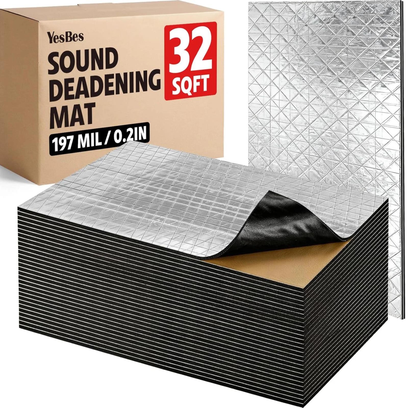 80 mil 32 sqft Car Sound Deadening Mat Butyl Automotive Sound Deadener Au
