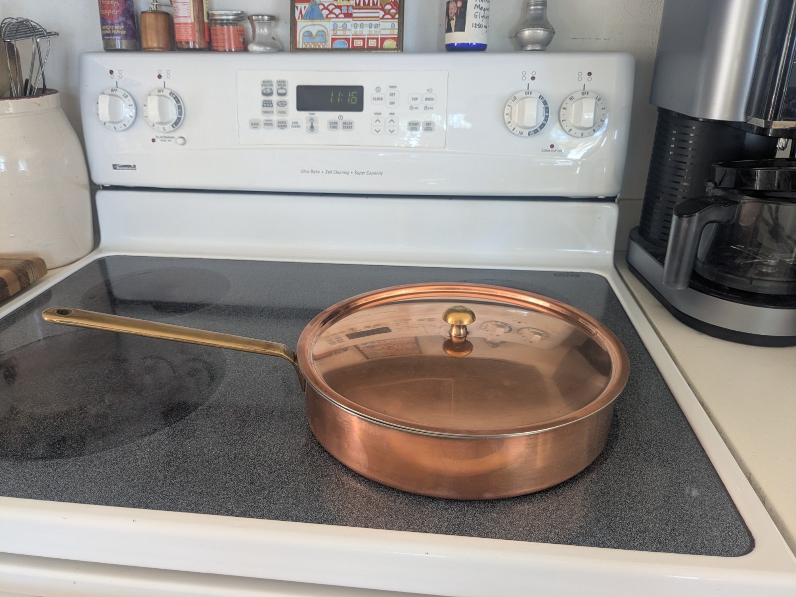Vintage Spring Culinox 9” X 2” Copper Sauce-Saute Pan w/Lid Switzerland Vintage Spring Culinox 9” X 2” Copper Sauce-Saute Pan w/Lid Switzerland