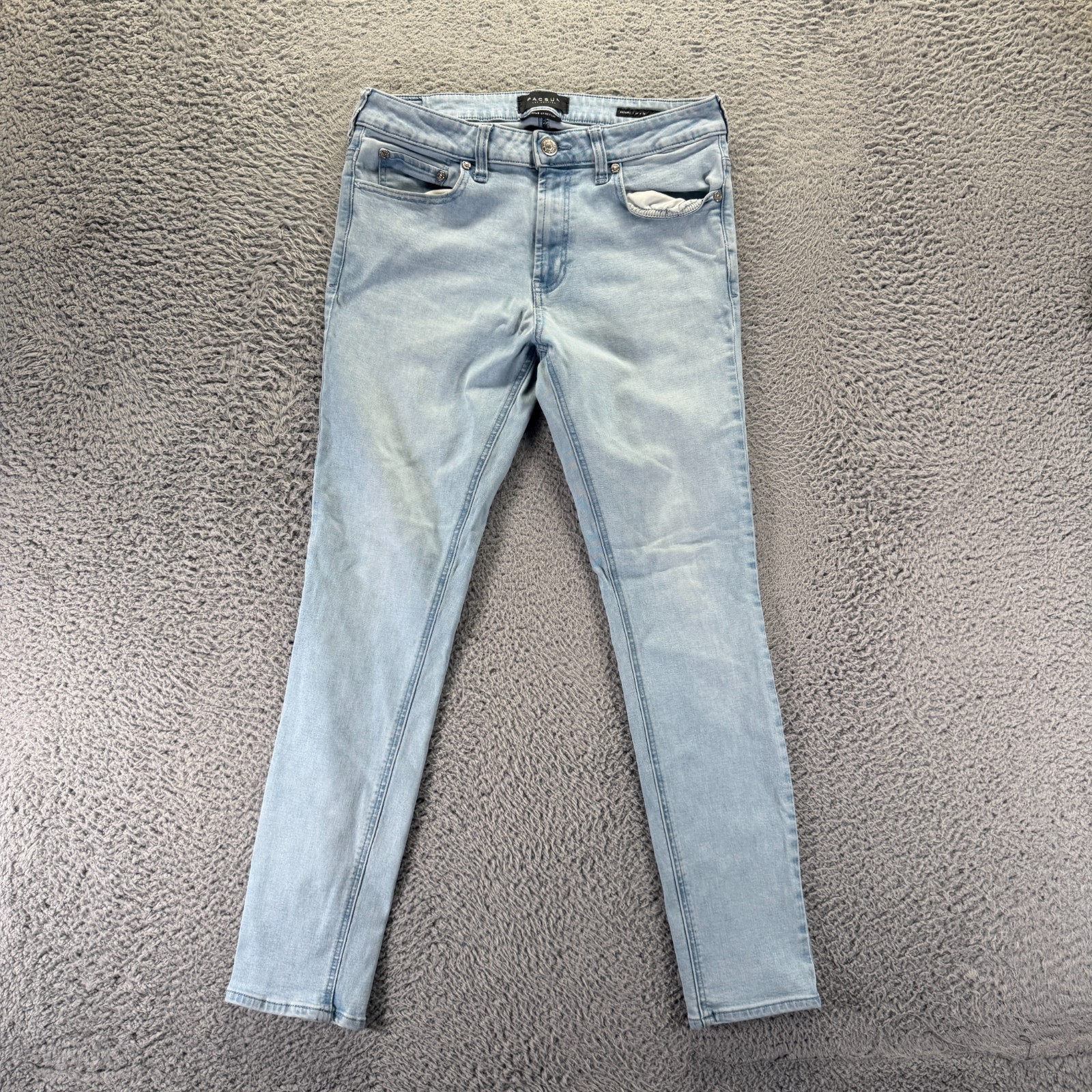 Pacsun Jeans Mens 32x30 Blue Cotton Denim Skinny Travel Workwear Faded Stretch