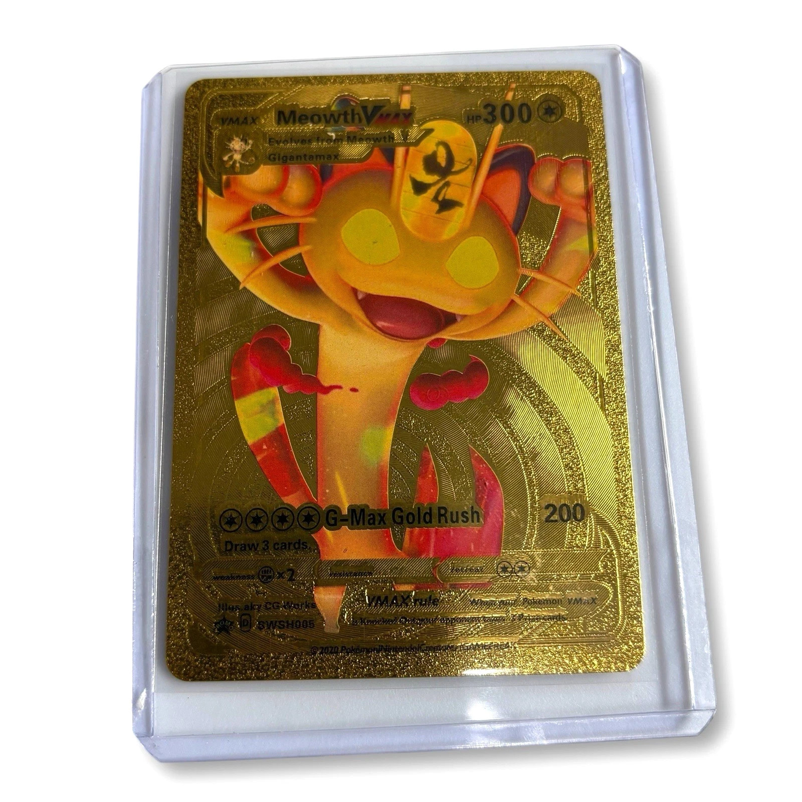 2020 Pokémon Meowth Vmax Gold Foil Art HP 300 IN THE USA 2020 Pokémon Meowth Vmax Gold Foil Art HP 300 IN THE USA