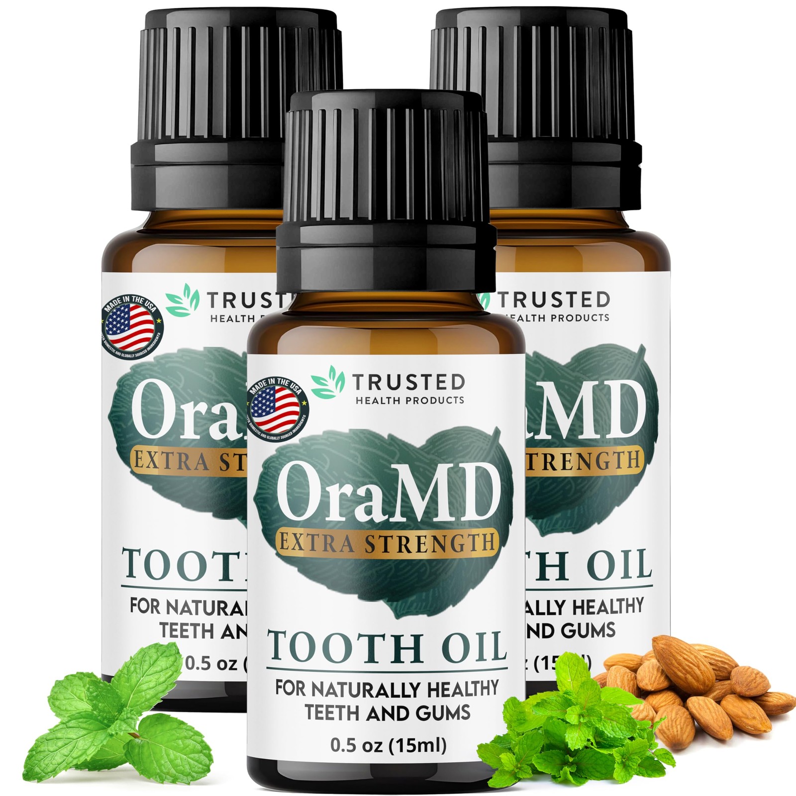 OraMD 4-in-1 Extra Strength Tooth Oil - Clinically Tested Maximum Strength Gu...