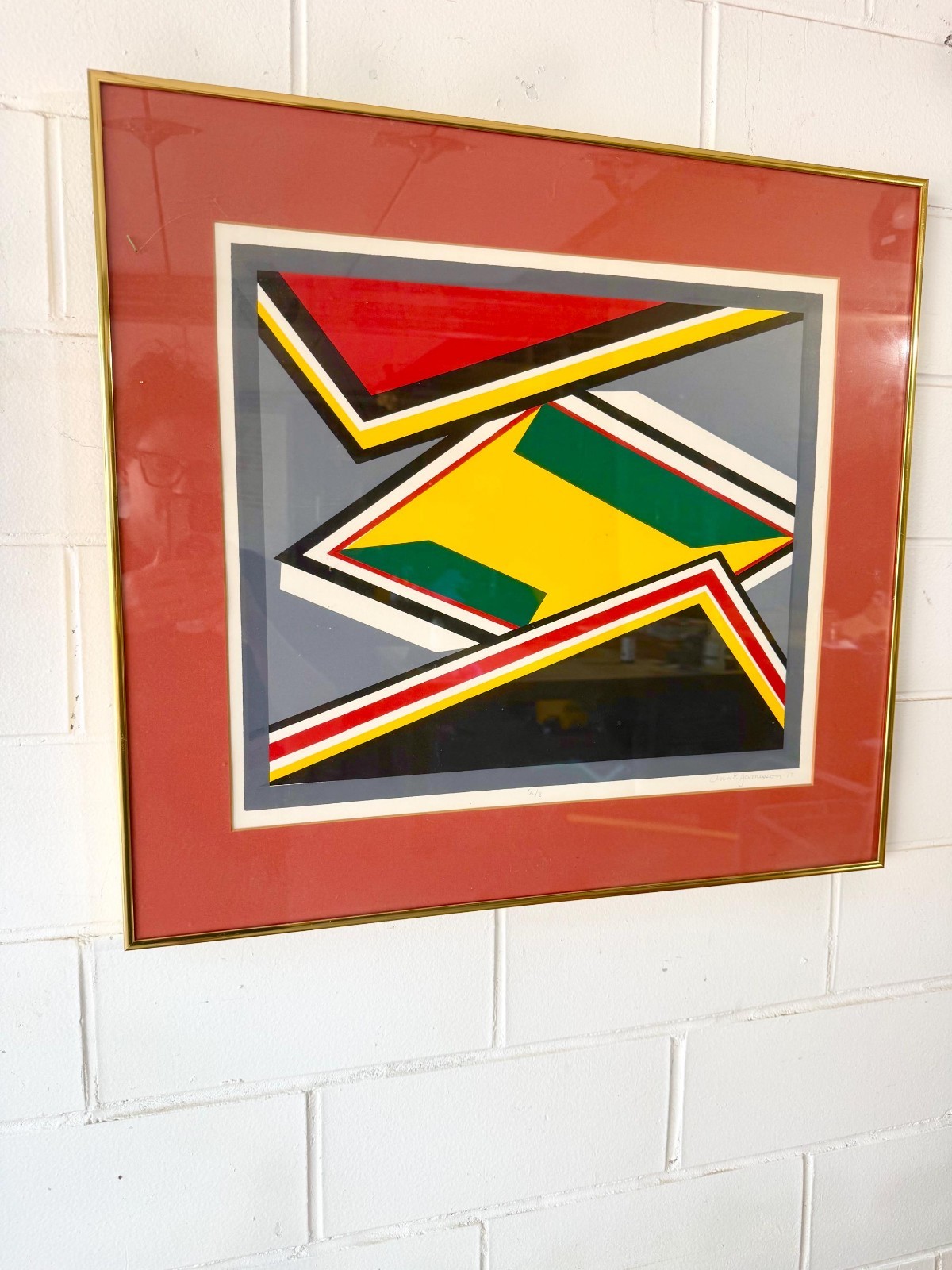 MCM Vintage 1977 Screen Print Abstract