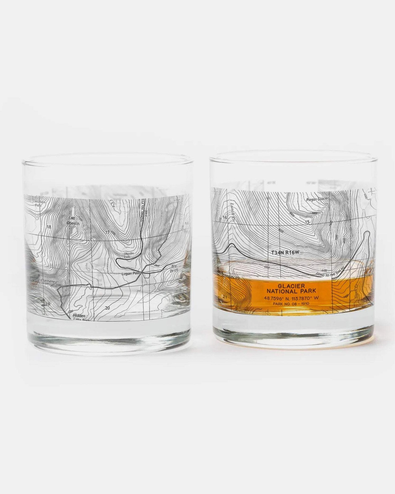 Glacier National Park Whiskey Glasses
