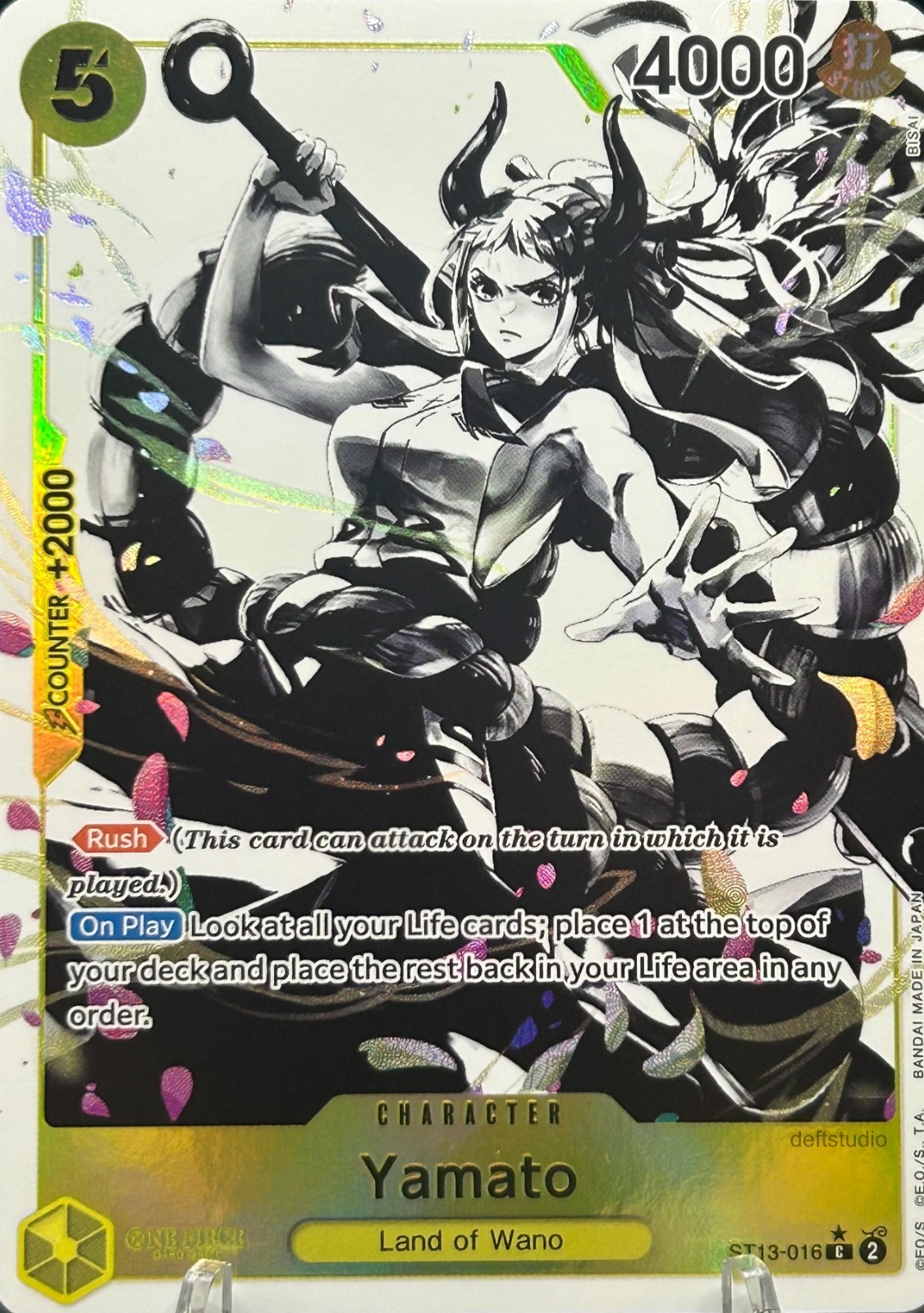 • Yamato • ST13-016 Alt Art Parallel Holo The Three Brothers One Piece TCG NM