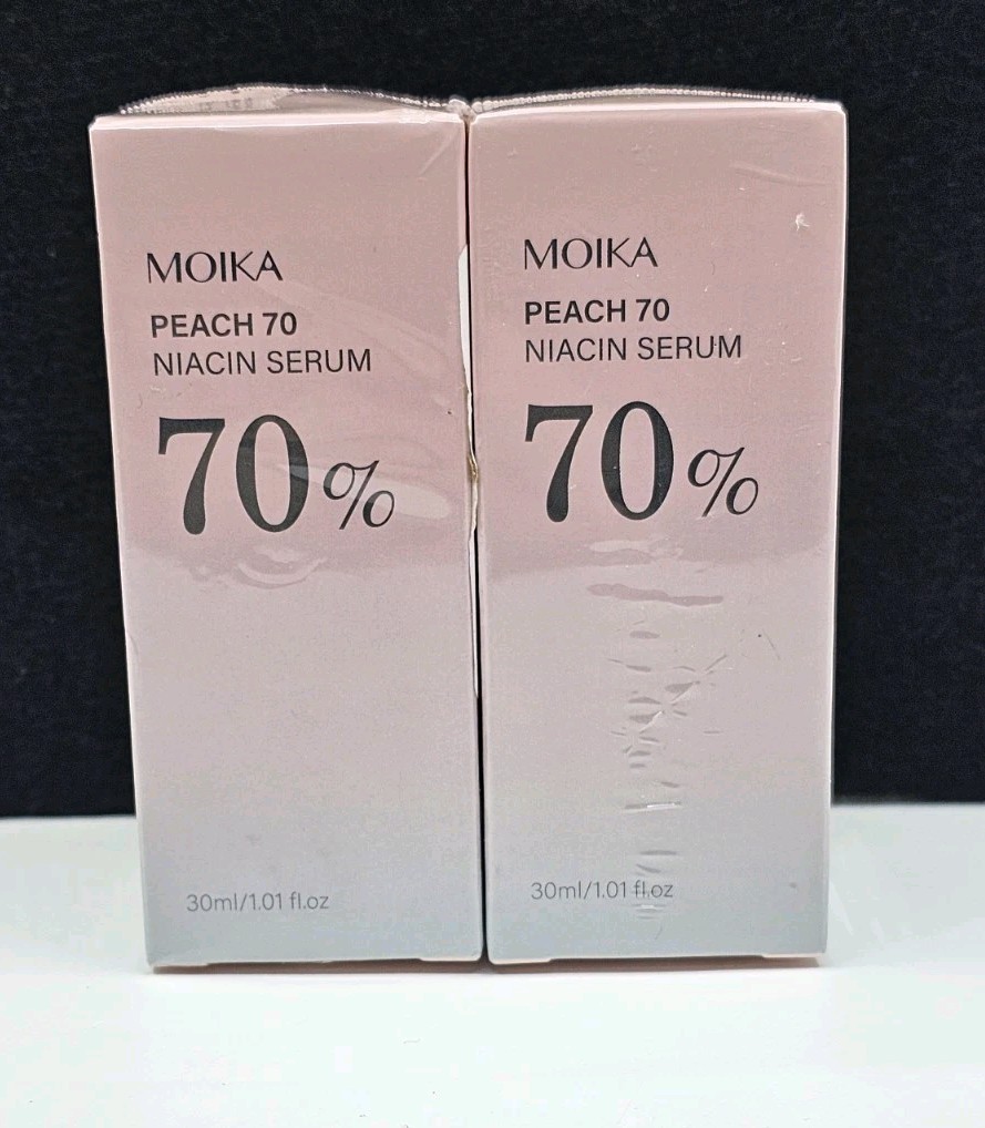 (2) Moika Peach 70 Niacinamide Serum 30ml Hydrating Brightening Face Serum 