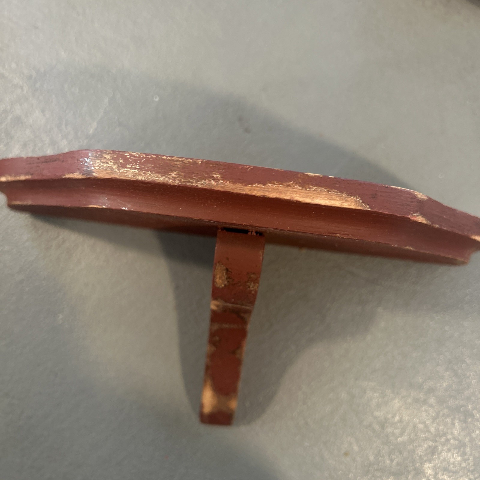 Vintage Floating Demi-Une Corbel Shelf Brick Distressed Red 10” Farmhouse