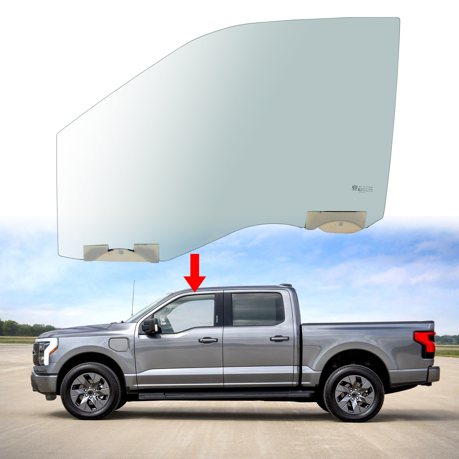 Fits 2015-2025 Ford F-150 Driver Left Side Front Door Window Glass Tempered