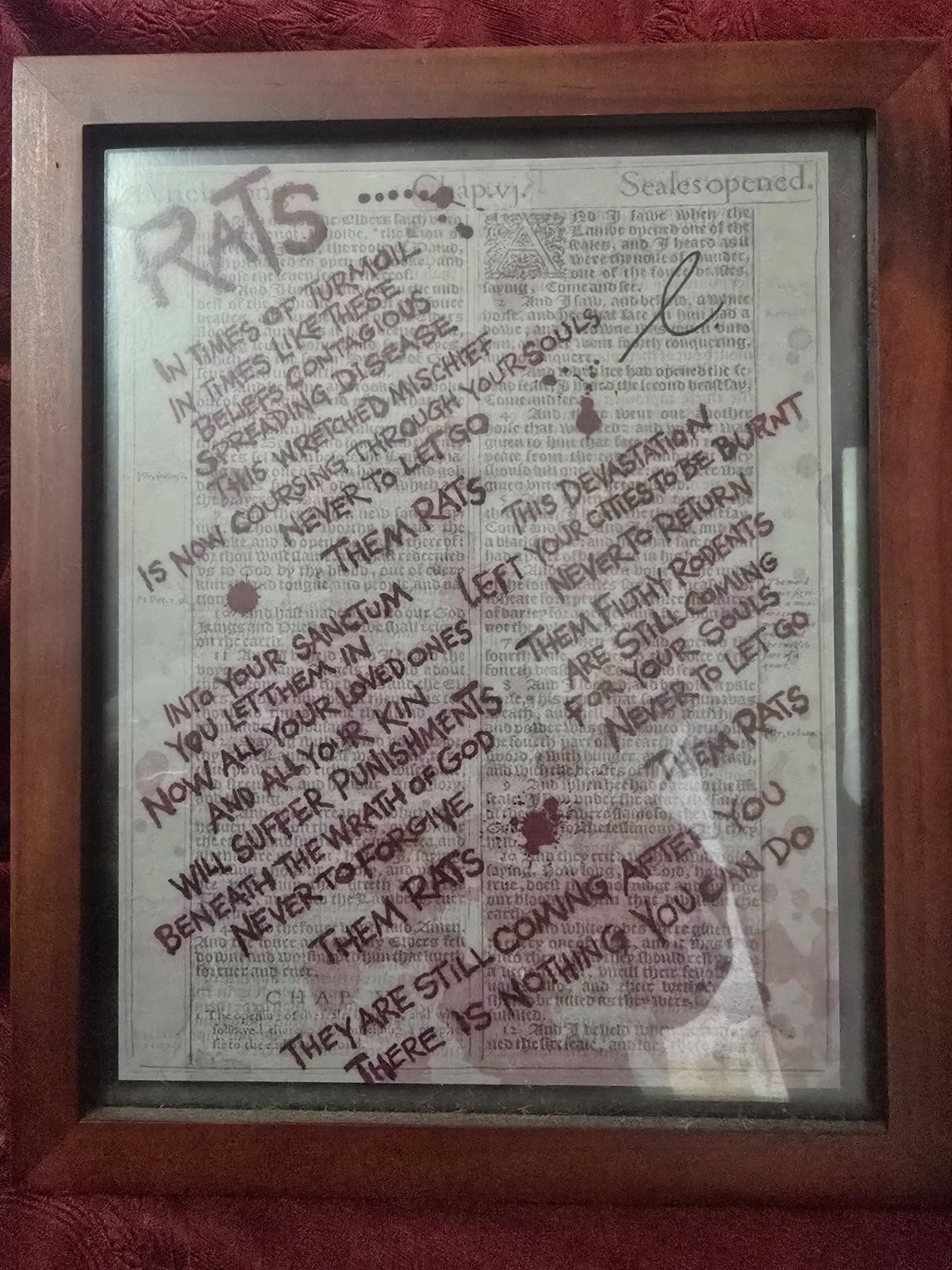 Ghost Band Rats Lyrics Sheet - Cardinal Copia Signed VIP Merch Tobias Forge VIP
