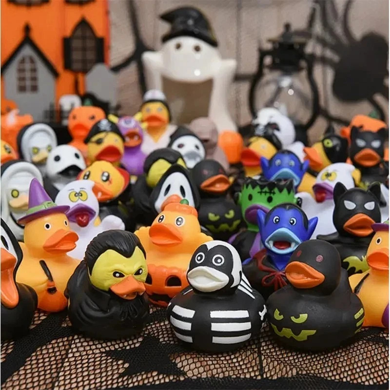 6/12/24pcs Halloween Rubber Ducks, Halloween Role Pack of Rubber Ducks, Pumpkin
