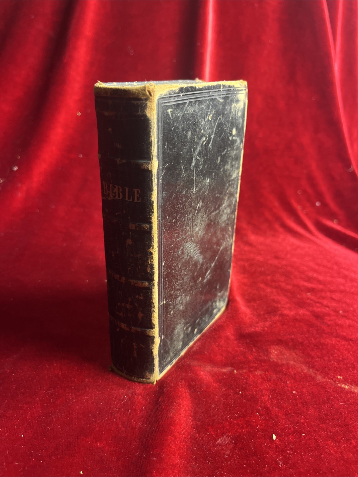 BIBLE. Polyglott Bible. Philadelphia, 1843. Contemporary binding.