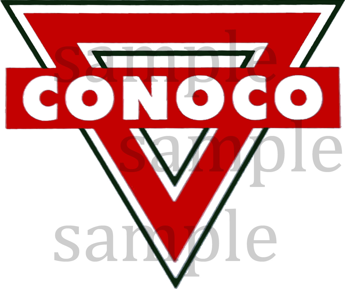 4 INCH CONOCO TRIANGLE DECAL 