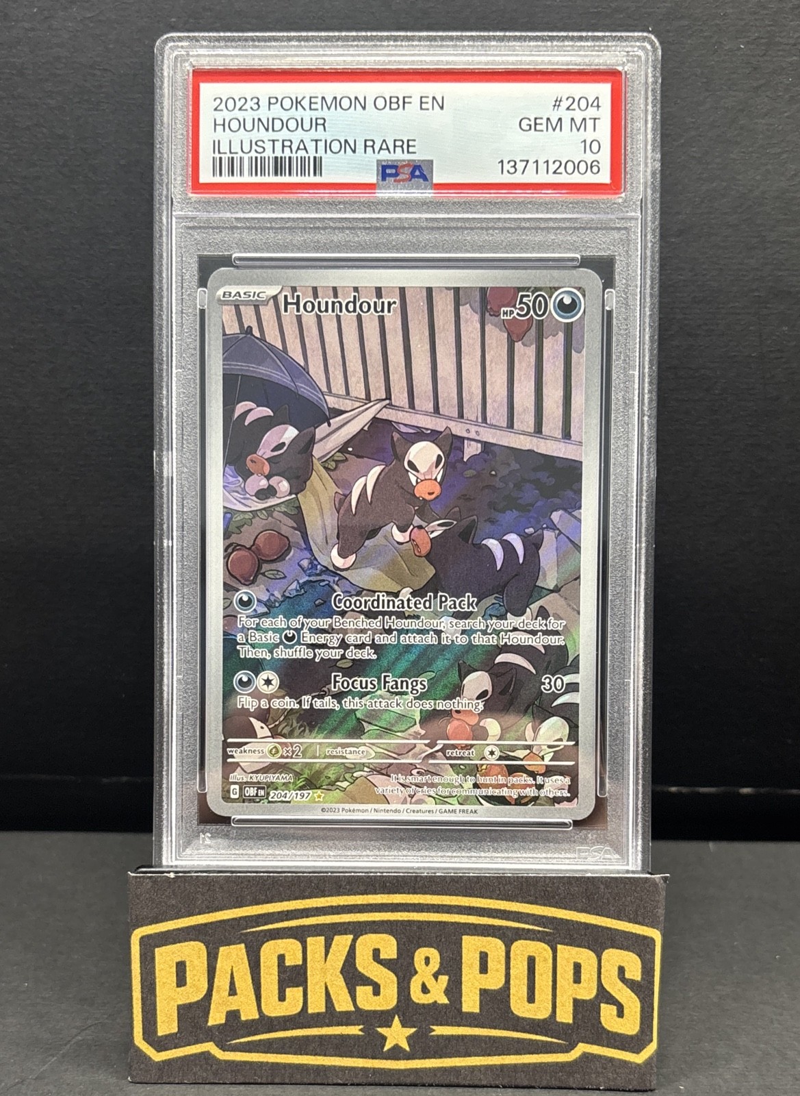 Houndour 204/197 SV03: Obsidian Flames Holo Houndour 204/197 SV03: Obsidian Flames Holo