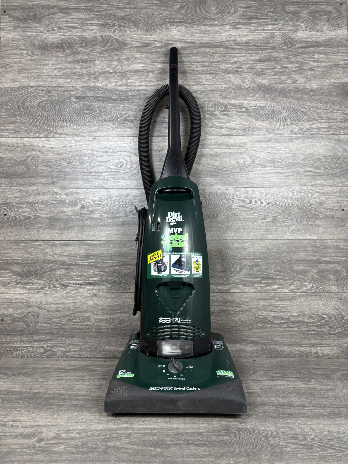 Dirt Devil MVP Swivel Glide 086325C Bagged Upright Vacuum Tested Working Dirt Devil MVP Swivel Glide 086325C Bagged Upright Vacuum Tested Working