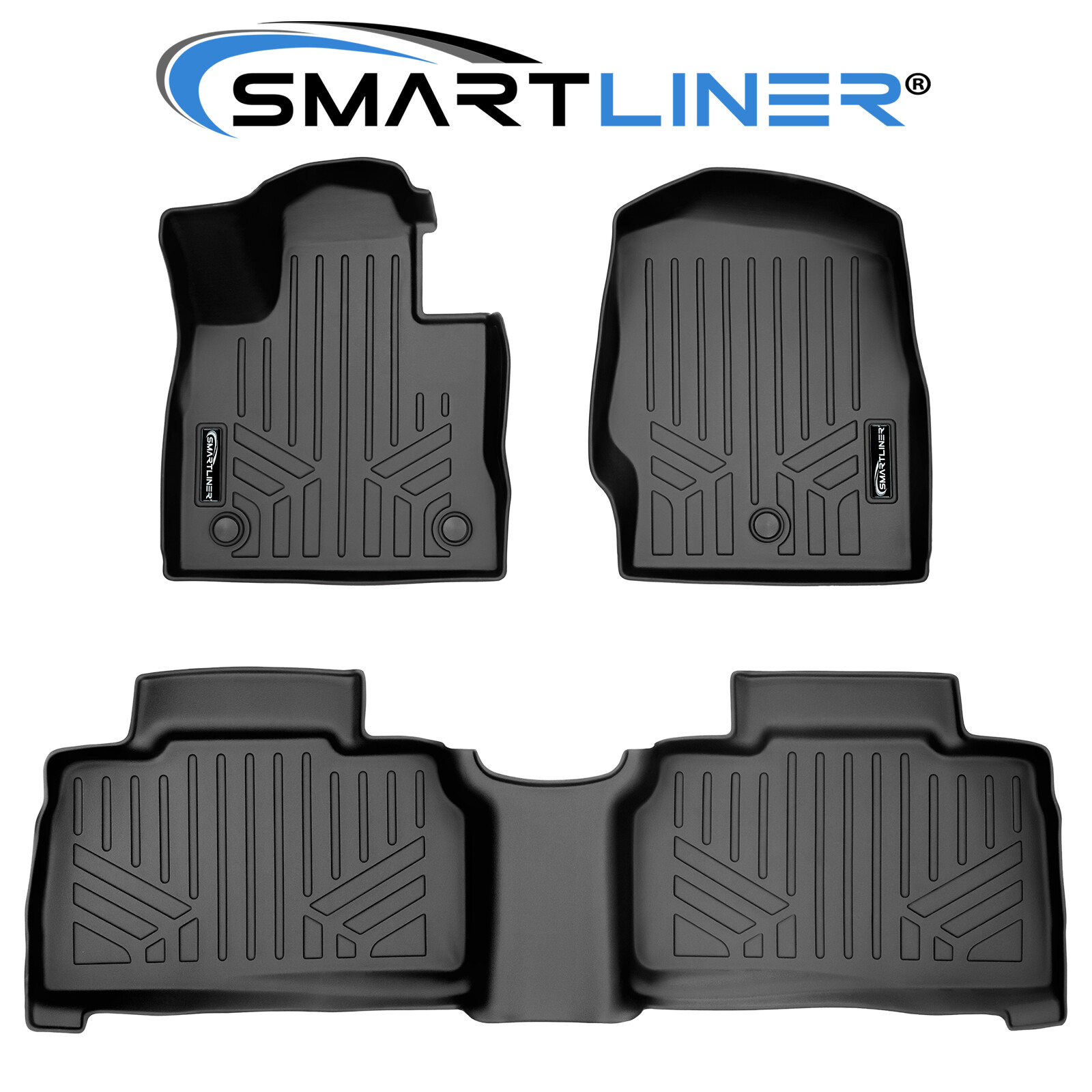 SMARTLINER Custom Fit Floor Mats 2 Row Liner Set OEM TPE 2020-2025 Ford Explorer