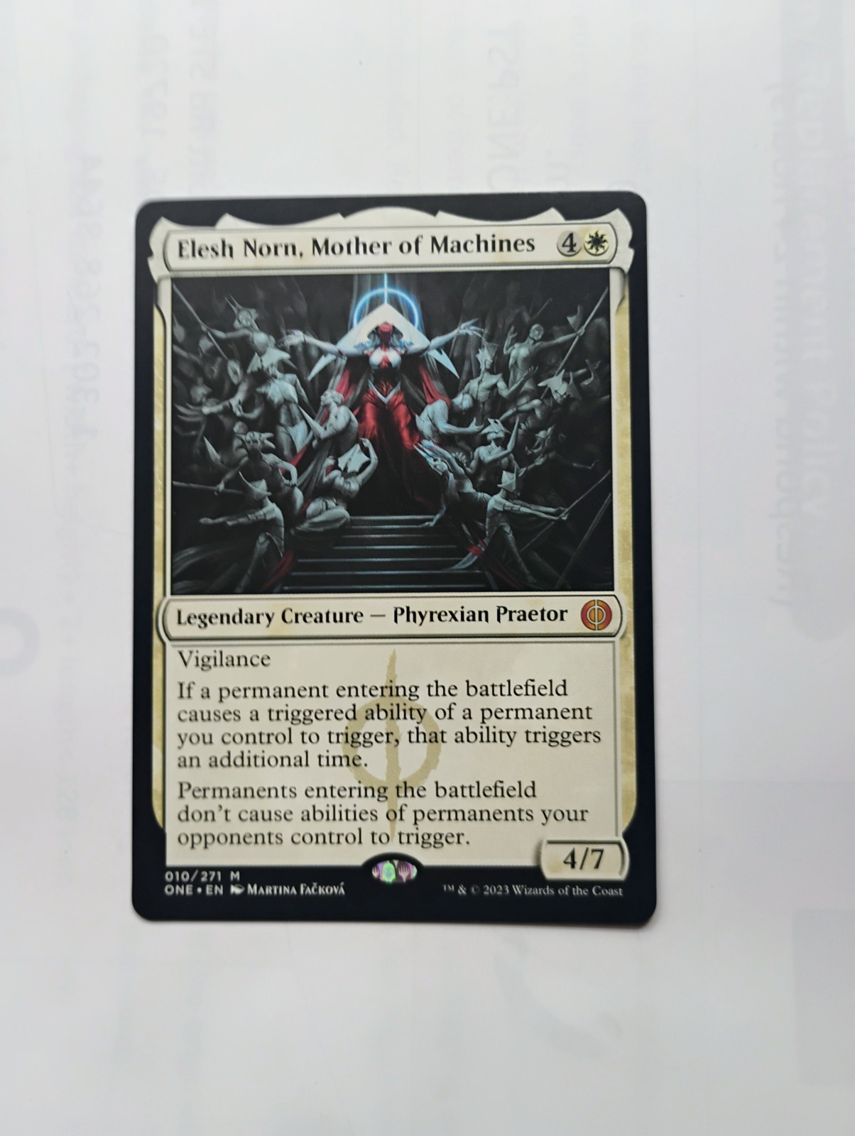 Phyrexia: All Will Be One Magic: The Gathering Elesh Norn, Mother of Machines Phyrexia: All Will Be One Magic: The Gathering Elesh Norn, Mother of Machines