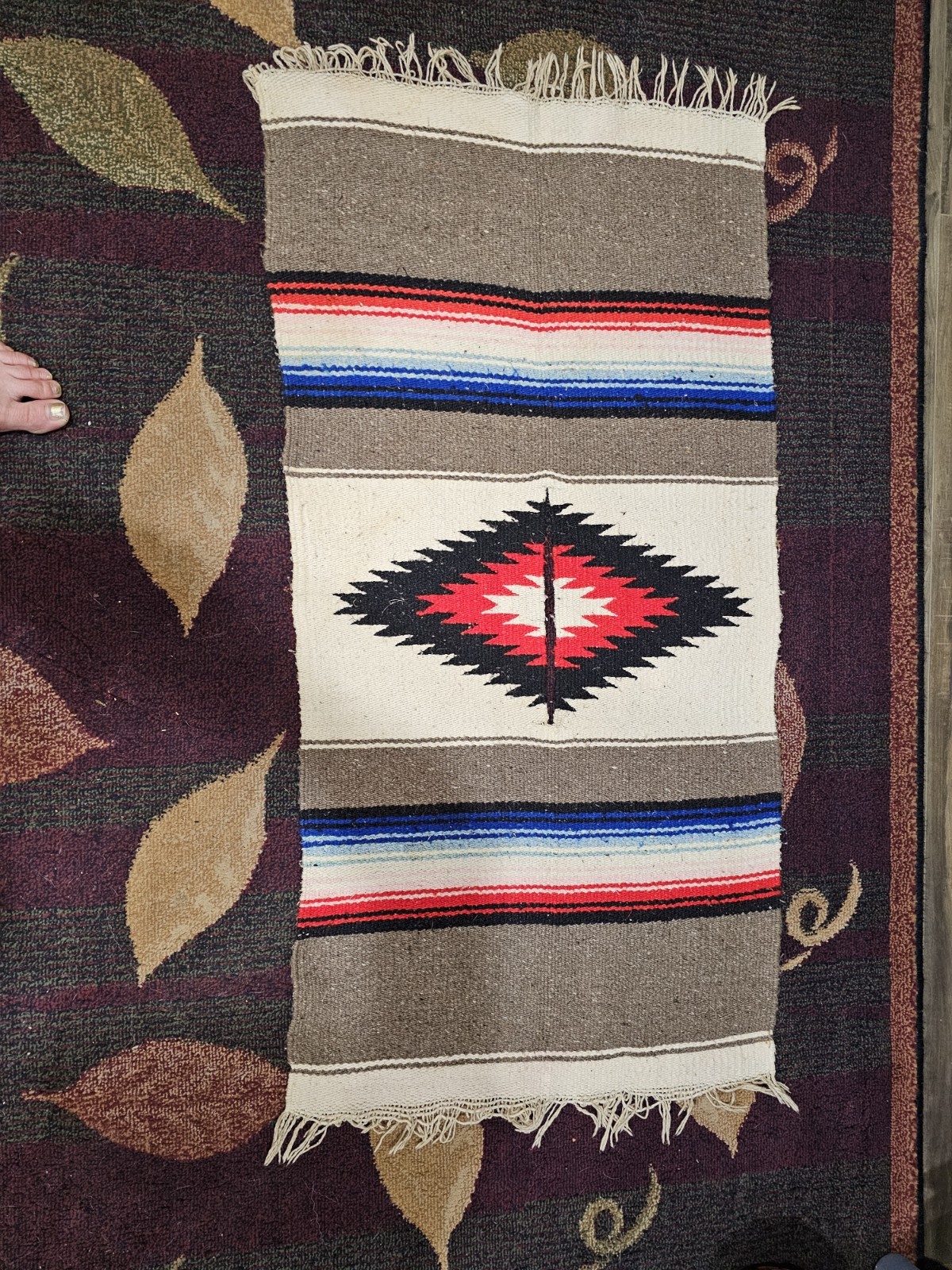 1950s Zapotec Bocamanga Child Poncho Handwoven Wool Southwest Tex 1950s Zapotec Bocamanga Child Poncho Handwoven Wool Southwest Tex