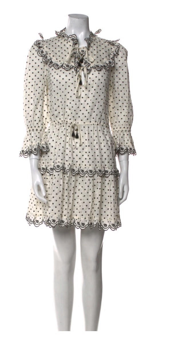 ZIMMERMANN Polka Dot Print Mini Dress