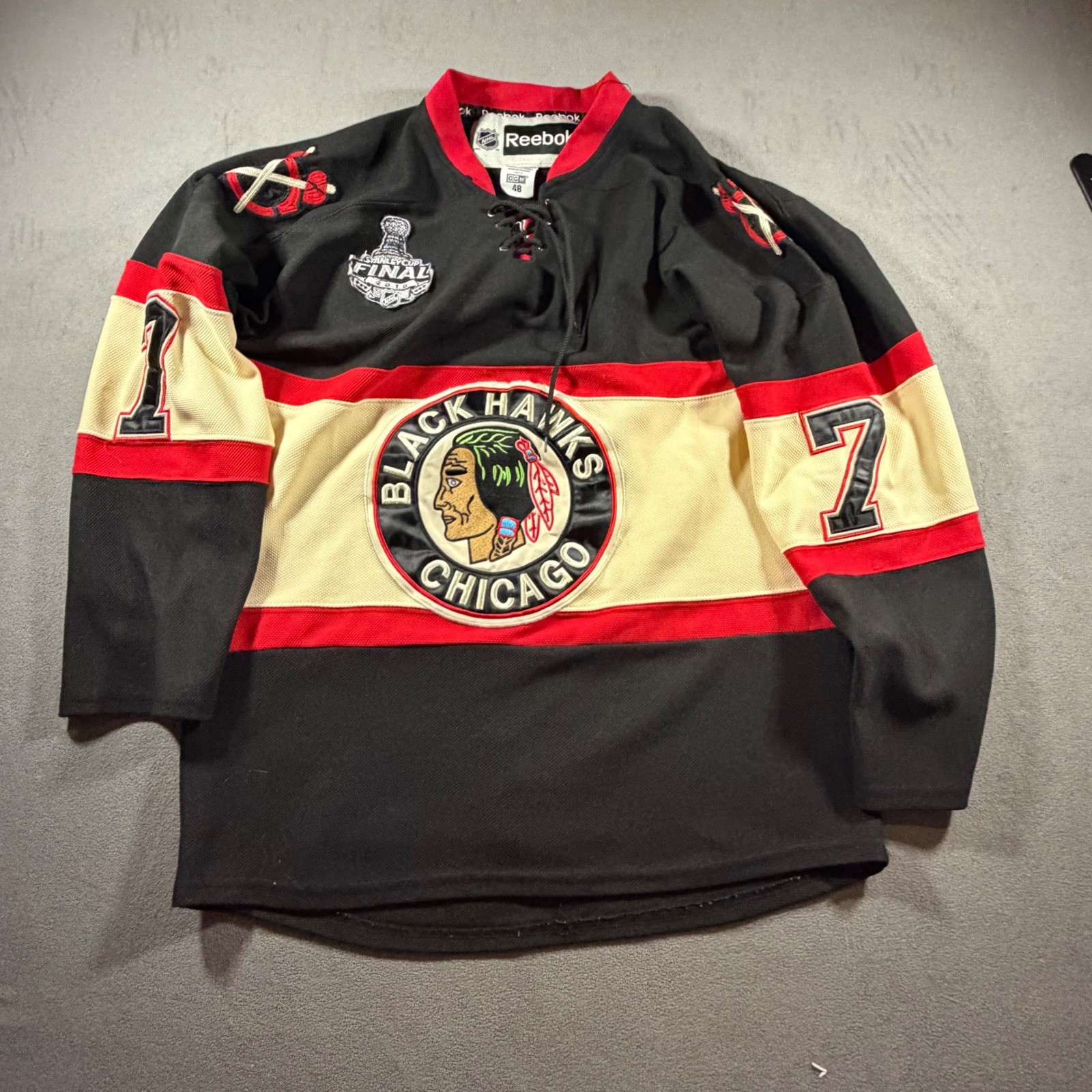 Reebok Chicago Blackhawks Brent Seabrook 2010 Stanley Cup Final Jersey Mens 48 Reebok Chicago Blackhawks Brent Seabrook 2010 Stanley Cup Final Jersey Mens 48