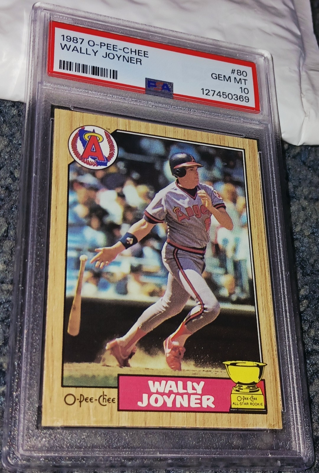 1987 O-PEE-CHEE ALL-STAR ROOKIE #80 WALLY JOYNER RC ANGELS PSA 10 GEM MINT 1987 O-PEE-CHEE ALL-STAR ROOKIE #80 WALLY JOYNER RC ANGELS PSA 10 GEM MINT