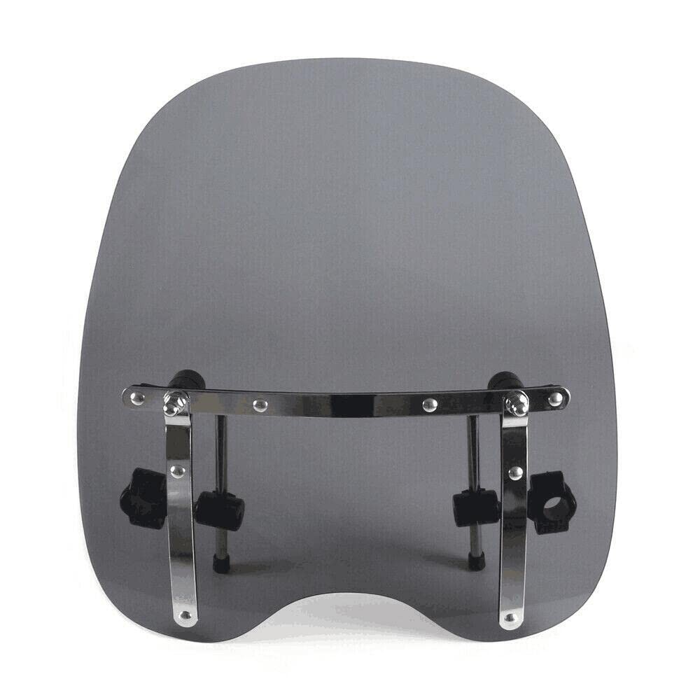 19x17 Smoke Windshield for Honda Kawasaki Harley Davidson Suzuki Yamaha