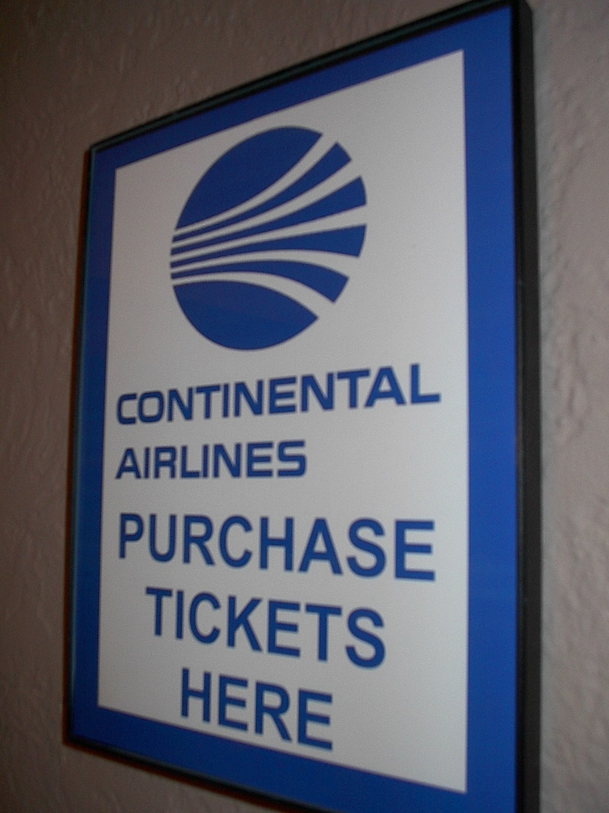 Continental Airlines Airplane Pilot Stewardess Bar Man Cave Advertising Sign