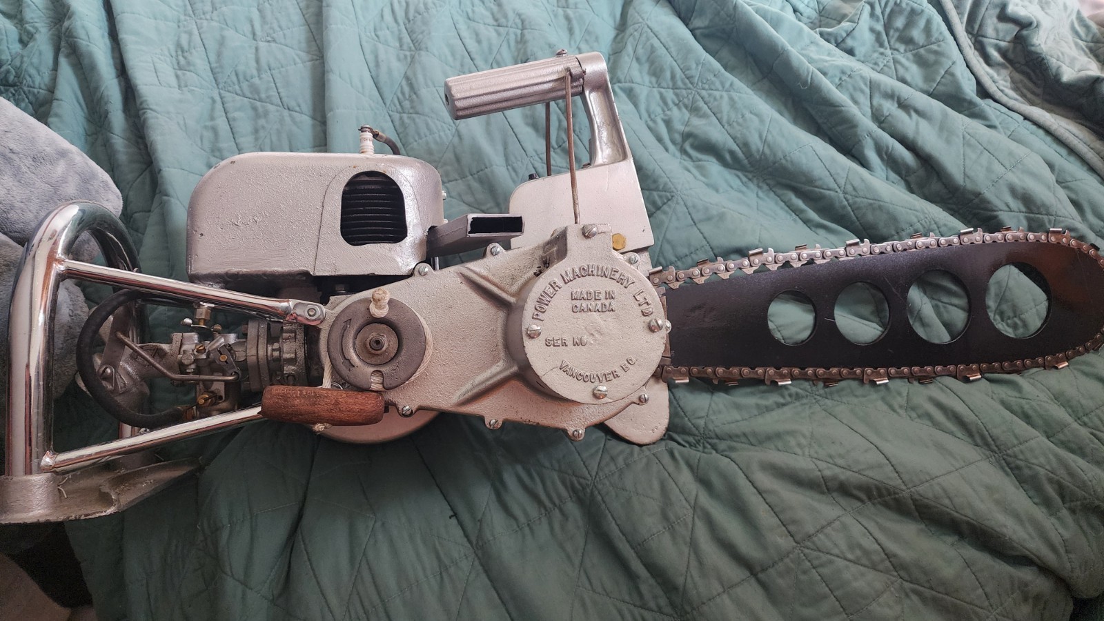 Vintage PM  POWER MACHINERY Chainsaw 1946 s.n. 1909 