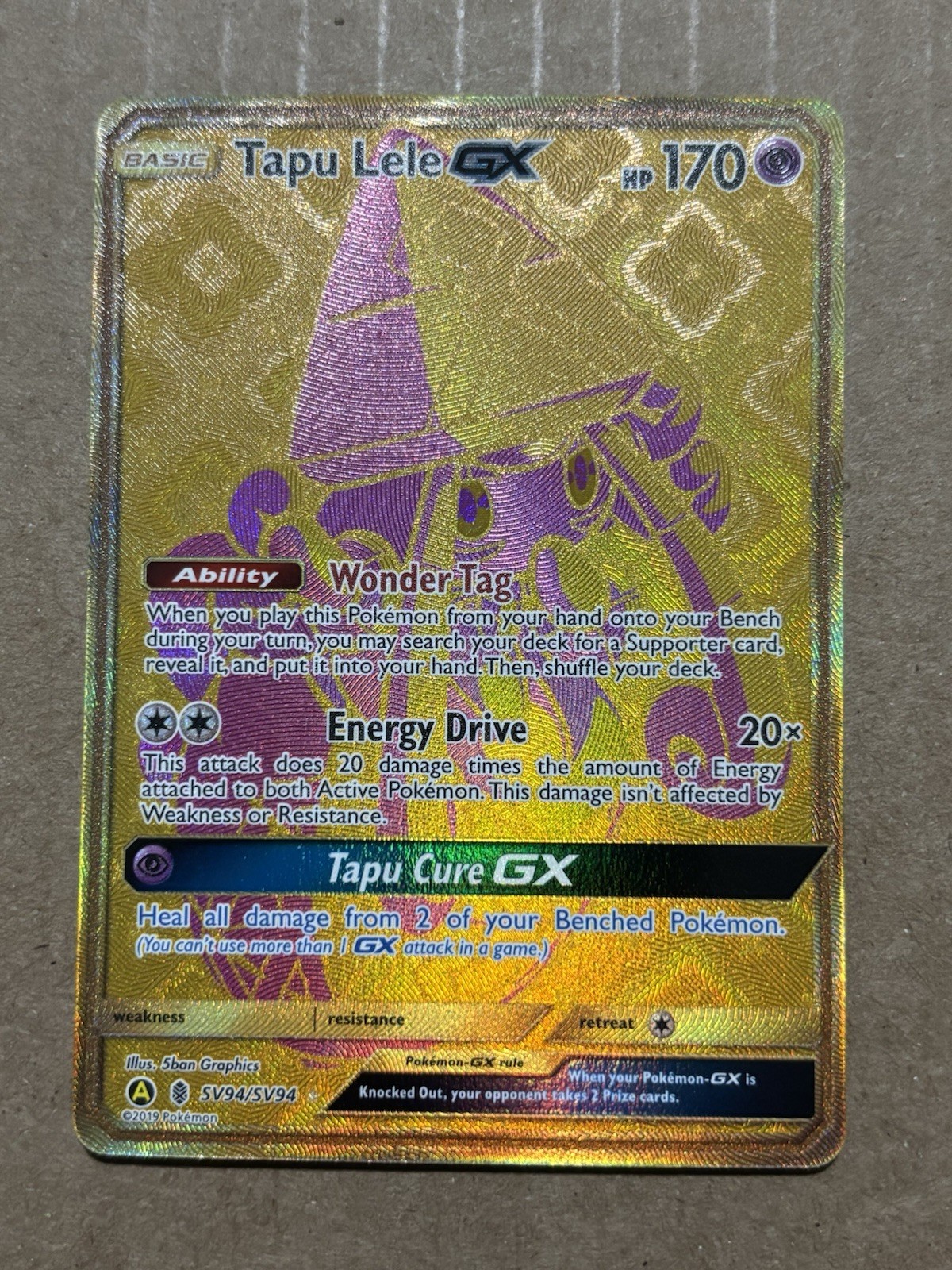 Tapu Lele GX SV94/SV94 Hidden Fates: Shiny Vault Holo Tapu Lele GX SV94/SV94 Hidden Fates: Shiny Vault Holo