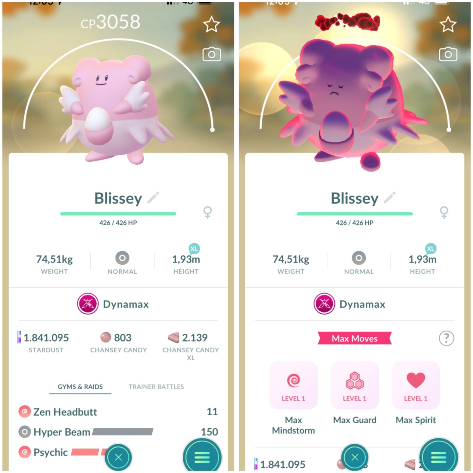 Dynamax Blissey lv50 - 3 Dmax moves | Tr-de 20K Stardust Dynamax Blissey lv50 - 3 Dmax moves | Tr-de 20K Stardust