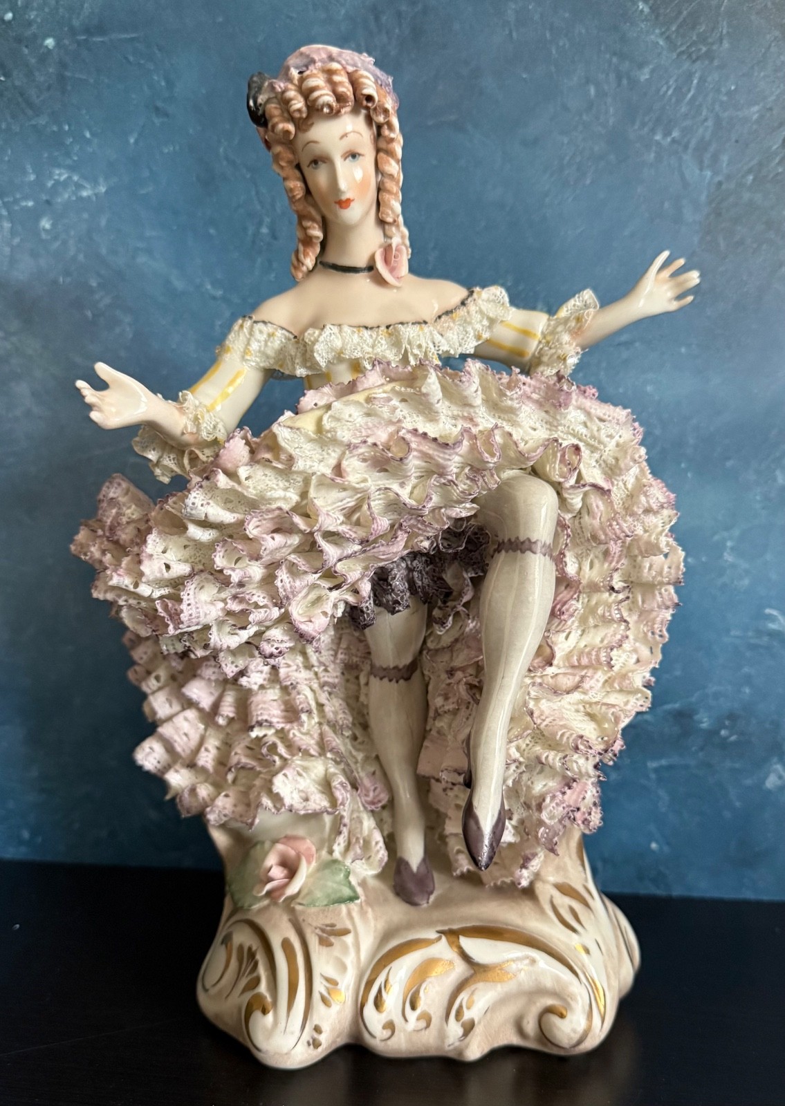 EXTREMELY RARE CORDEY CAN CAN DANCER W/ TONS OF LAVENDER LACE 10.5\ EXTREMELY RARE CORDEY CAN CAN DANCER W/ TONS OF LAVENDER LACE 10.5\