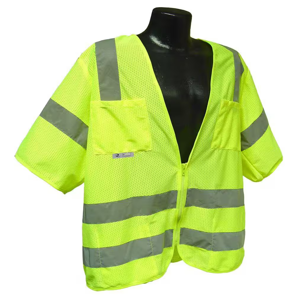 Std Class 3 Large Green Mesh Safety Vest Std Class 3 Large Green Mesh Safety Vest