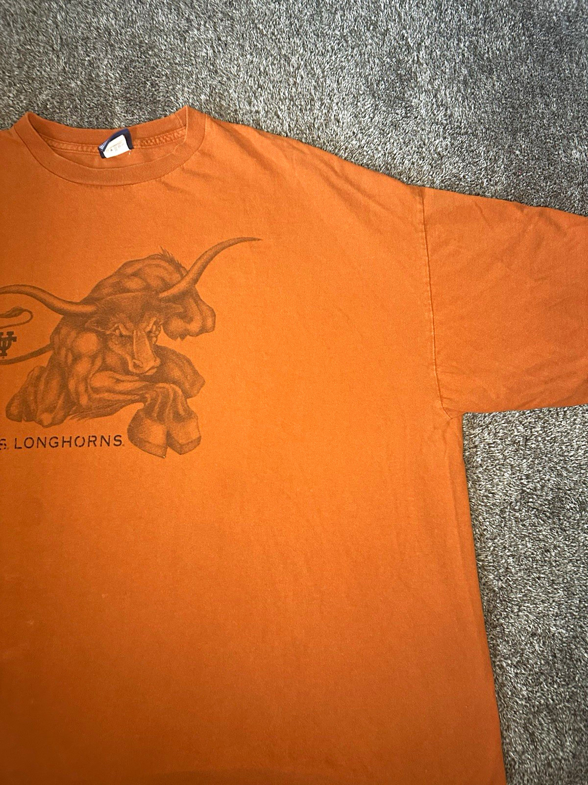 Vintage Y2K Texas Longhorns T Shirt XXL Champs Sports Burnt Orange NCAA Boxy