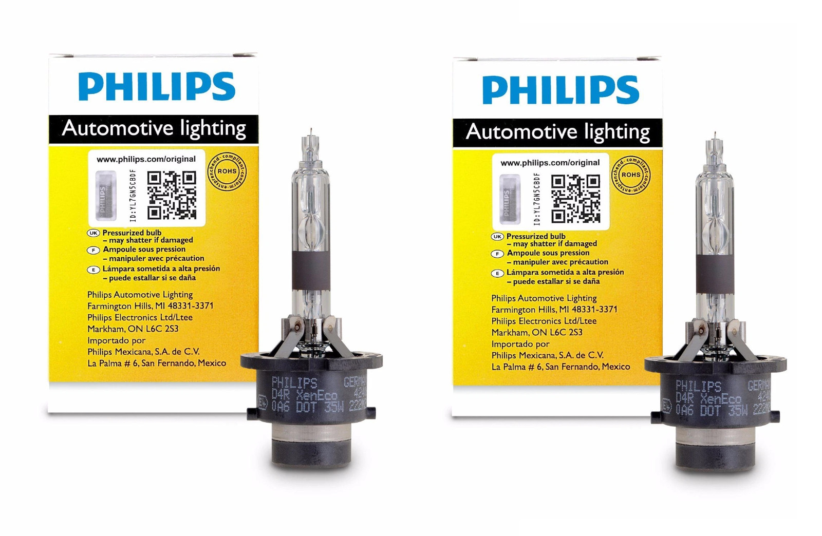 2x Philips D4R HID Xenon 200% More Light Upgrade Headlight Light Bulb Head Lamp