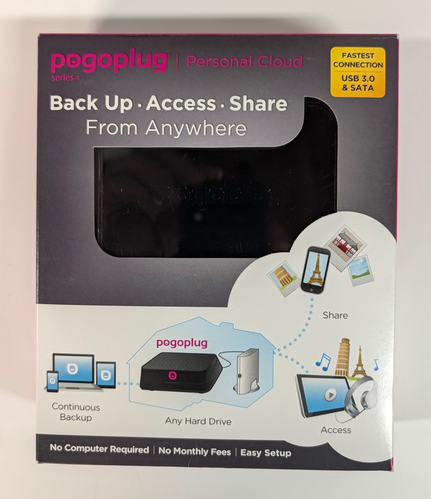 Pogoplug Series 4 Personal Cloud NAS POGO-V4-A3-01 USB 3.0 SATA Open Box NOS Lin