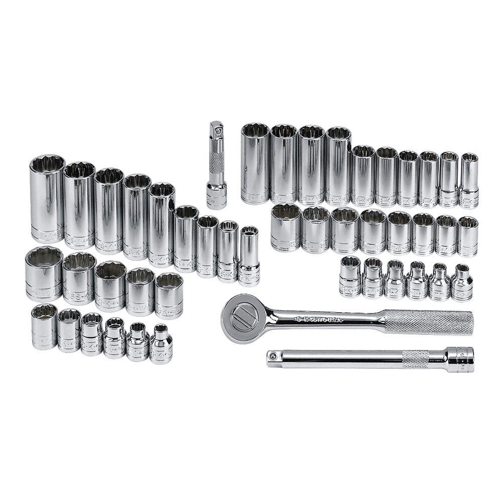 SK PROFESSIONAL TOOLS 94547-12 Skt Wrch St, Chrm, 12Pt, 1/4 - 7/8 in 12D209