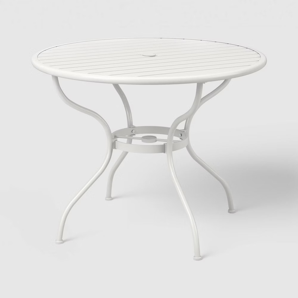 Round Metal Outdoor Patio Bistro Table White - Threshold designed w/ Studio