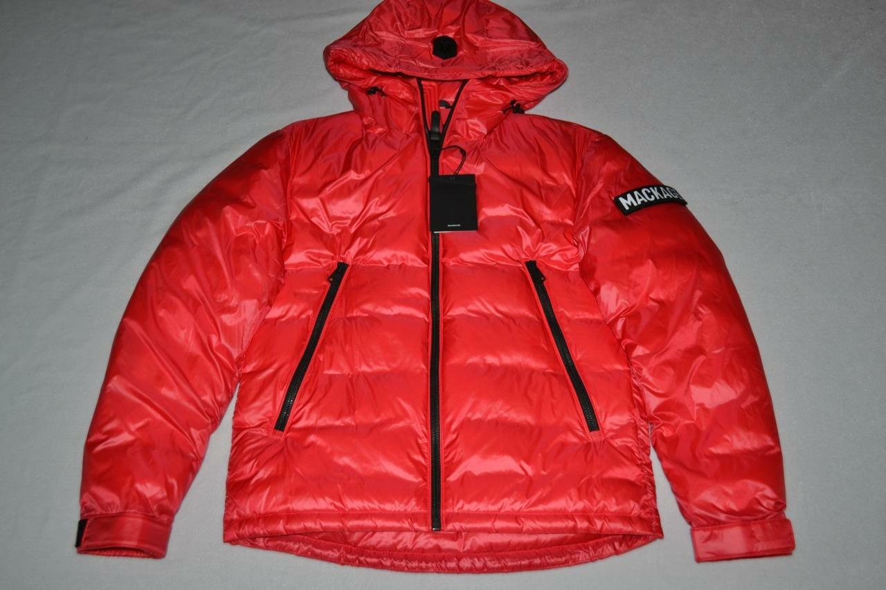 AUTHENTIC MACKAGE MEN VIC  SATEEN DOWN JACKET HOOD PUNCH   BRAND NEW SELL OUT