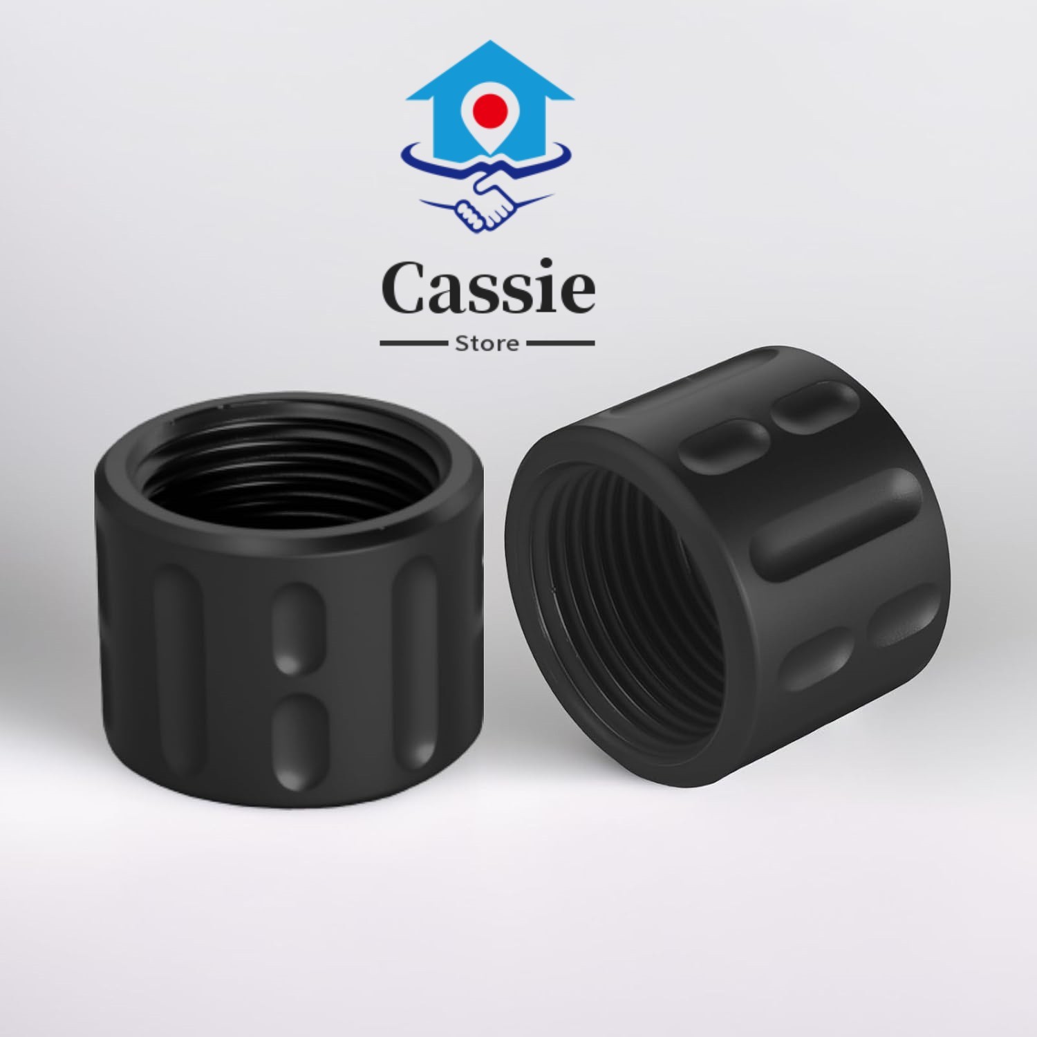 2 Pack Black Color Thread Protector 1/2 * 28  Aluminum