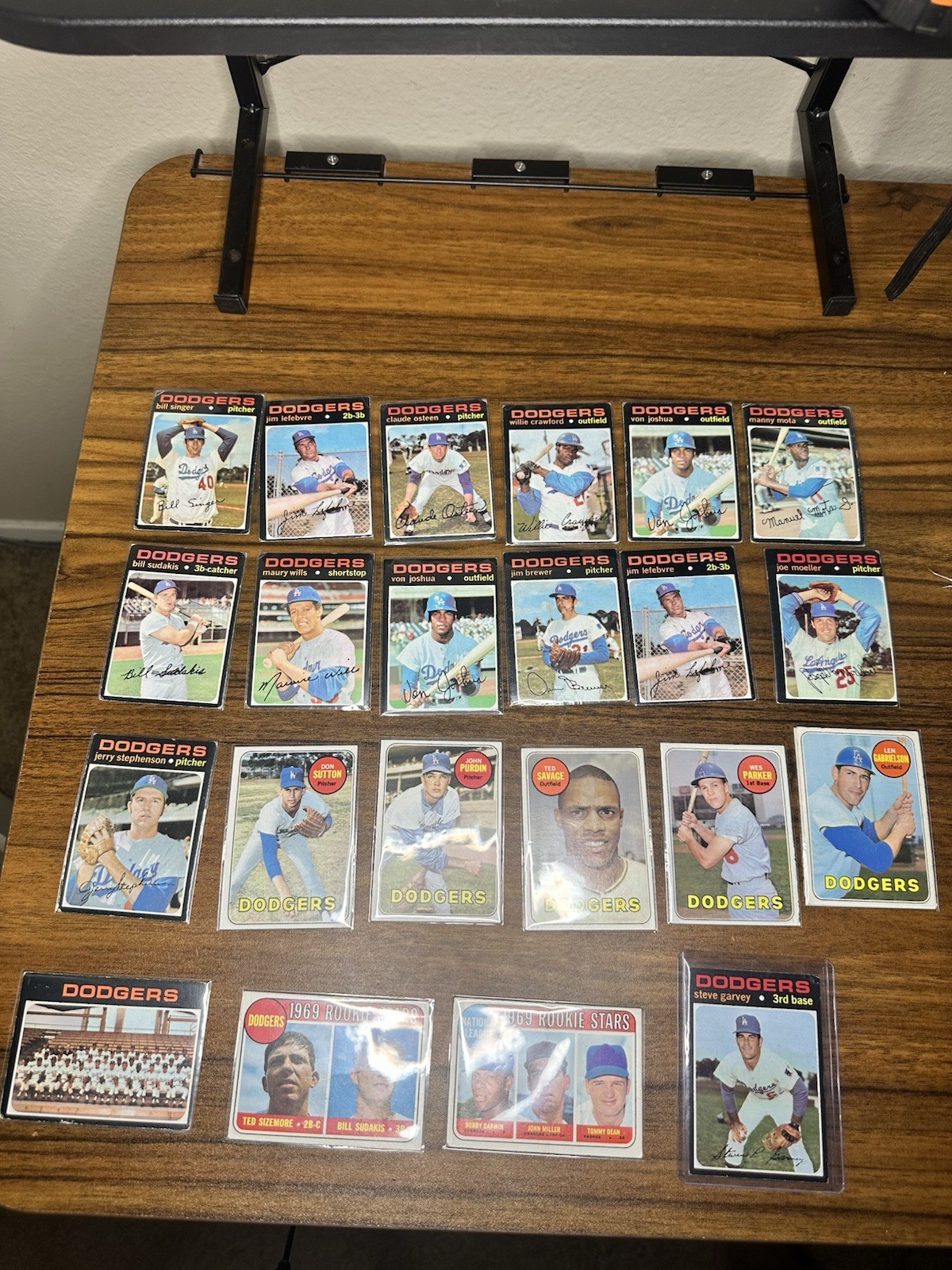 Vintage 1969-1971 topps Dodgers baseball card lot Steve Garvey, Rookie Stars