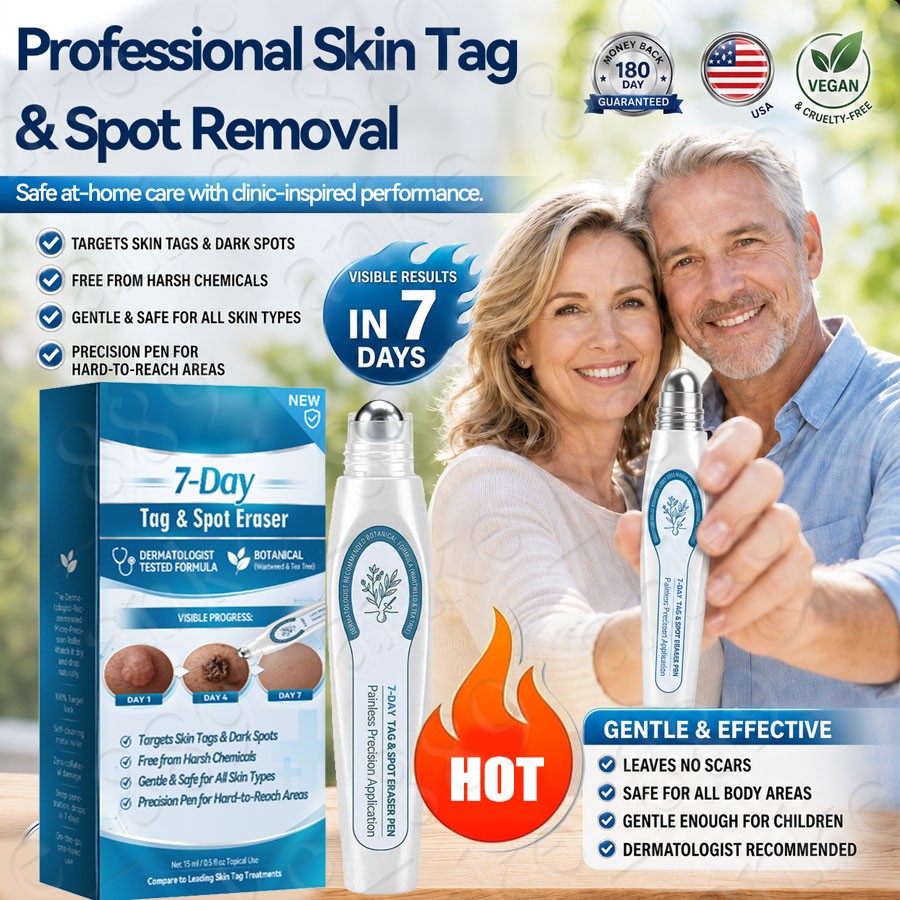 Skin Tag Remover Roller Pen Botanical Mole Wart Spot Removal Serum Long-Lasting