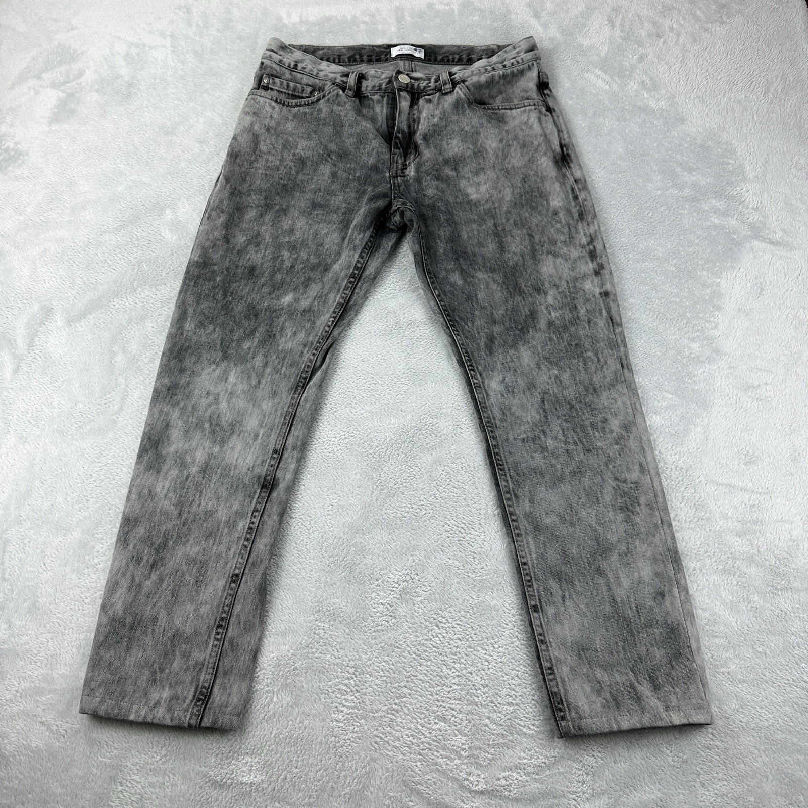 Saturday\'s NYC Jeans Men\'s Size 32 W X 26 L Black Slim Fit Luke Denim Zipper Fly