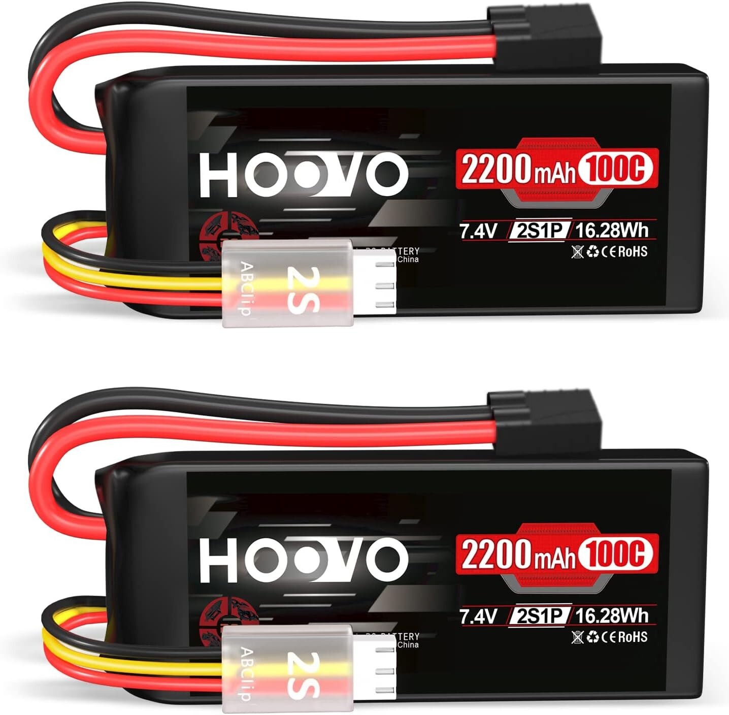 (2) UPGRADE 2S 7.4V 2200mAh 100C LiPo Battery 1/16 E-Revo VXL Slash 4X4 2820X (2) UPGRADE 2S 7.4V 2200mAh 100C LiPo Battery 1/16 E-Revo VXL Slash 4X4 2820X