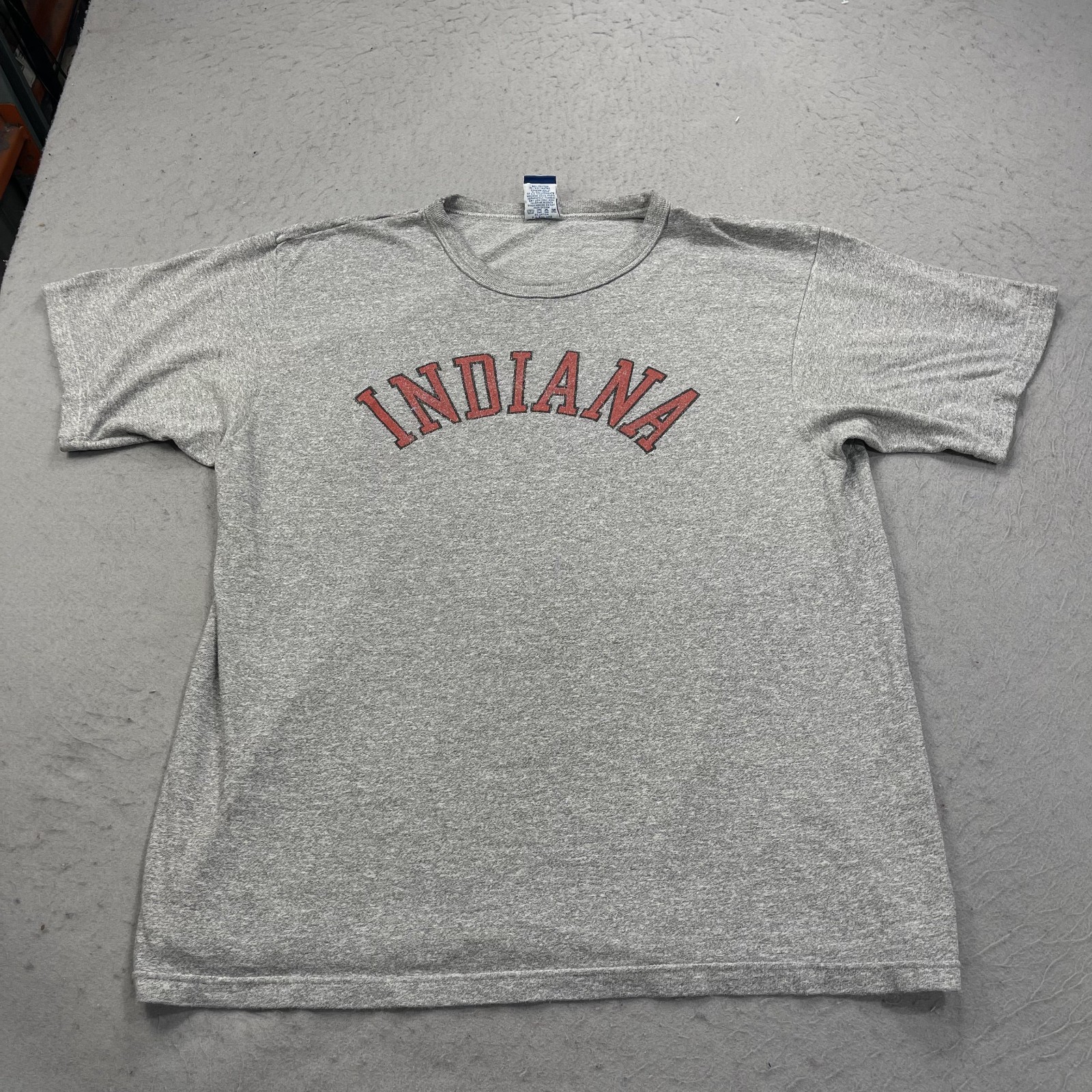 VINTAGE Indiana Hoosiers Shirt Mens Large Gray Champion Spell Out Tee NCAA 90s