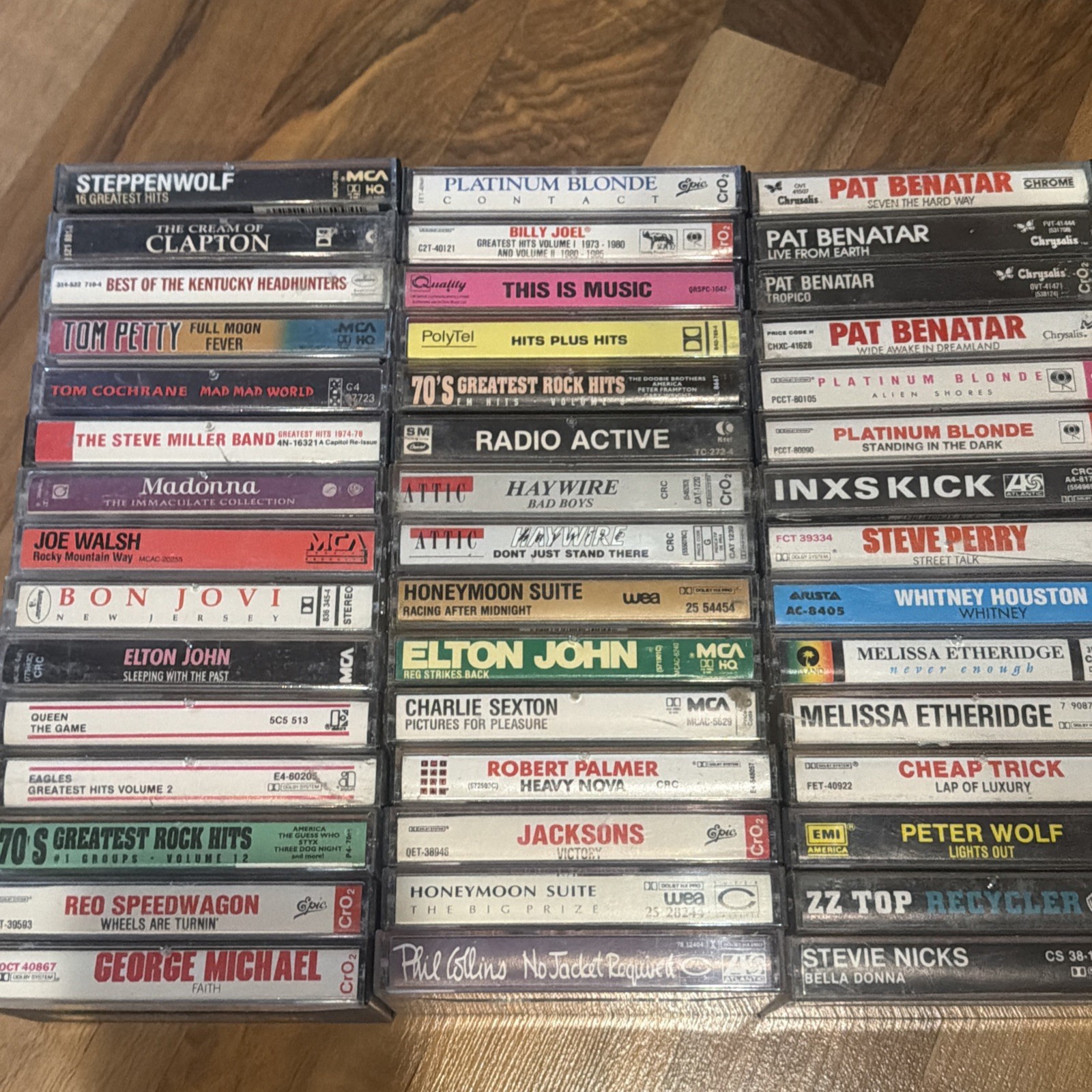 Vintage 1970s–1980s Rock & Pop Cassette Tape Lot (45 Tapes) Reseller Wholesale